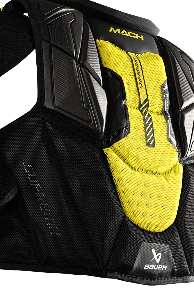 Bauer Supreme Mach Intermediate Ice Hockey Shoulder Pads - Youth & Adult Protective Gear for Hockey Players - Perfect for Games, Practice & Training Sessions