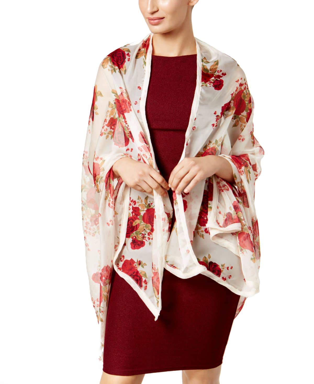 Cejon Women's Oversized Ivory Wrap Scarf - Soft Holiday Romance Shawl for Christmas, Winter & Special Occasions - Perfect for Parties, Weddings & Cozy Outfits