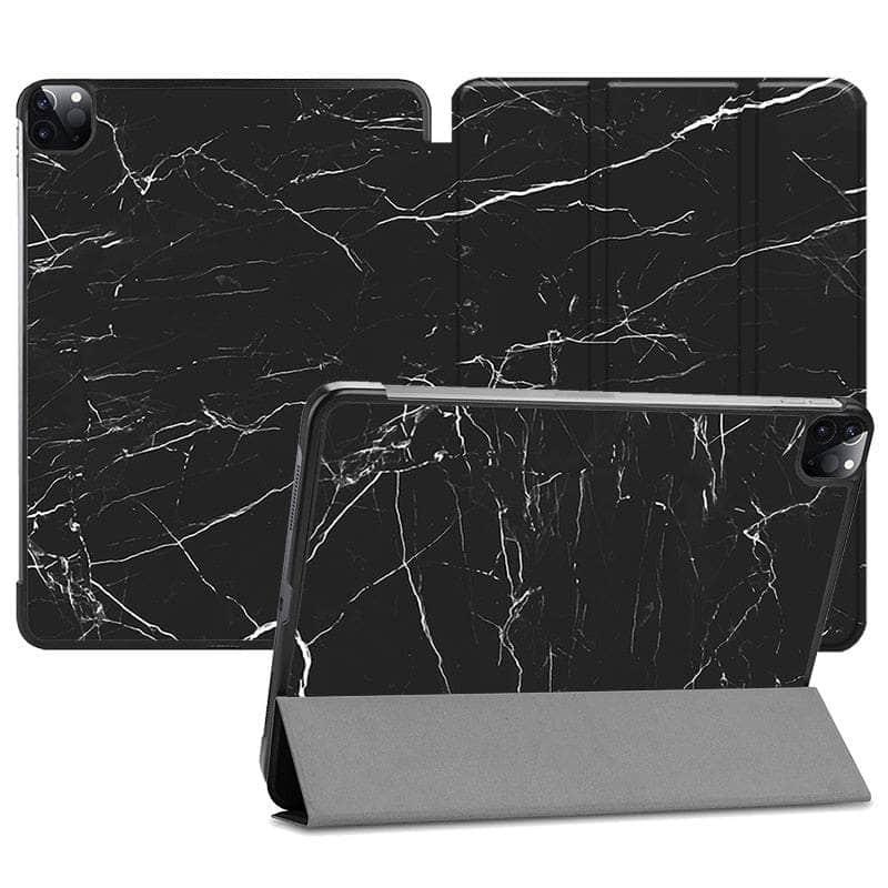 MTT Marble iPad Pro 11 Vegan Leather Flip Stand Case - Slim Protective Cover with Auto Sleep/Wake for 2022/2021 iPad Pro 11 Inch - Perfect for Work, Travel & Home Use