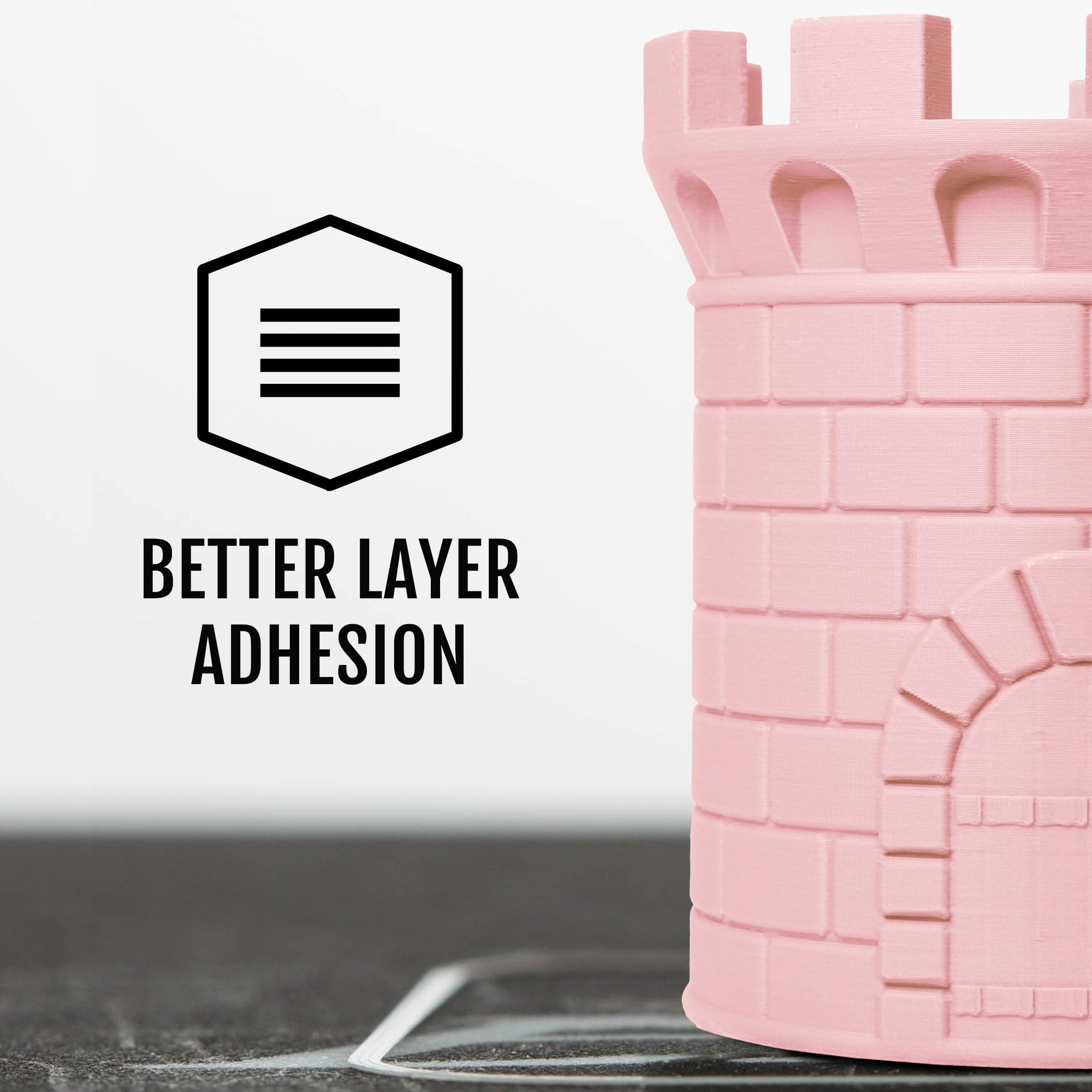 HATCHBOX Matte PLA 3D Printer Filament - 1.75mm, 1kg Spool, Baby Pink - High Precision +/-0.03mm for Smooth 3D Printing - Perfect for DIY Crafts, Prototyping & Home Decor Projects
