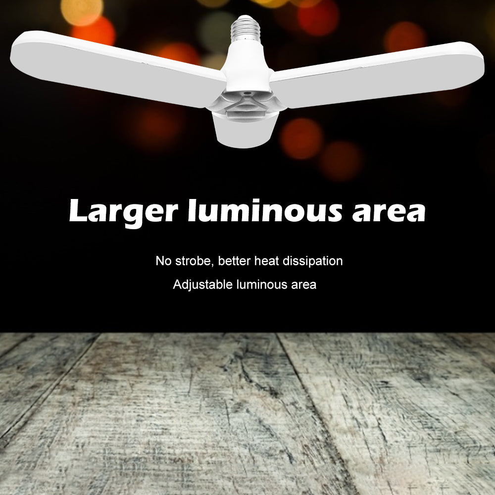 45W Adjustable LED Garage Ceiling Light - 4500LM 6500K Daylight White - 400W Equivalent - CRI80+ - E26/E27 Base - Perfect for Workshops, Basements & Storage Areas