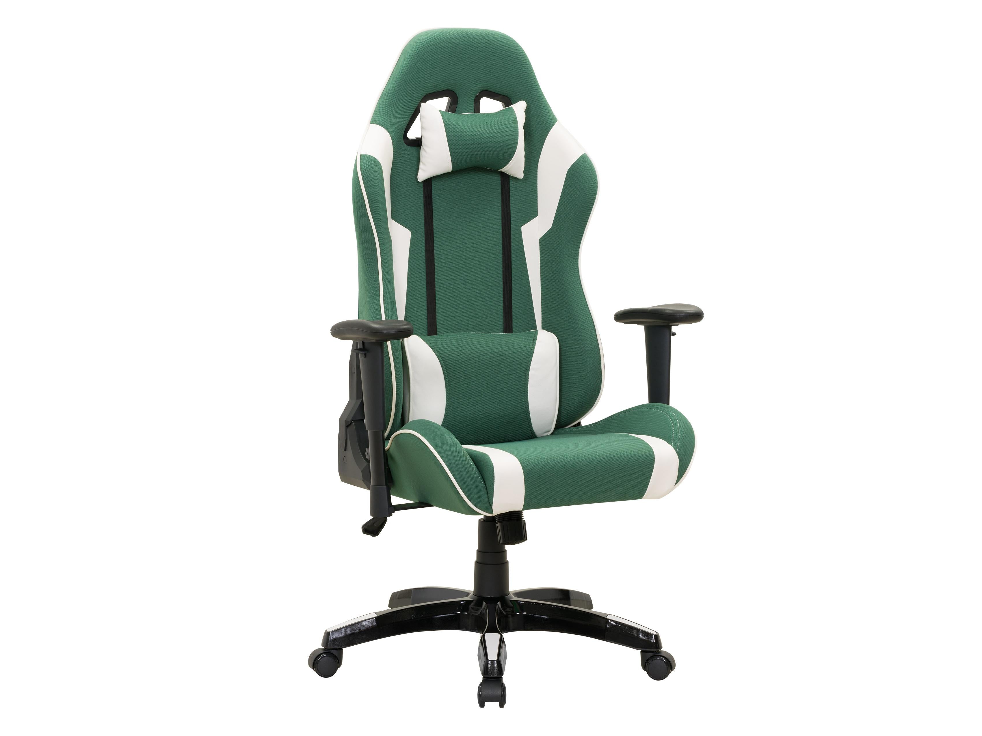 Ergonomic Green and White Gaming Office Chair - High Back Computer Desk Chair with Lumbar Support for PC Gamers, Streamers & Home Office Workers - Perfect for Long Gaming Sessions & Remote Work