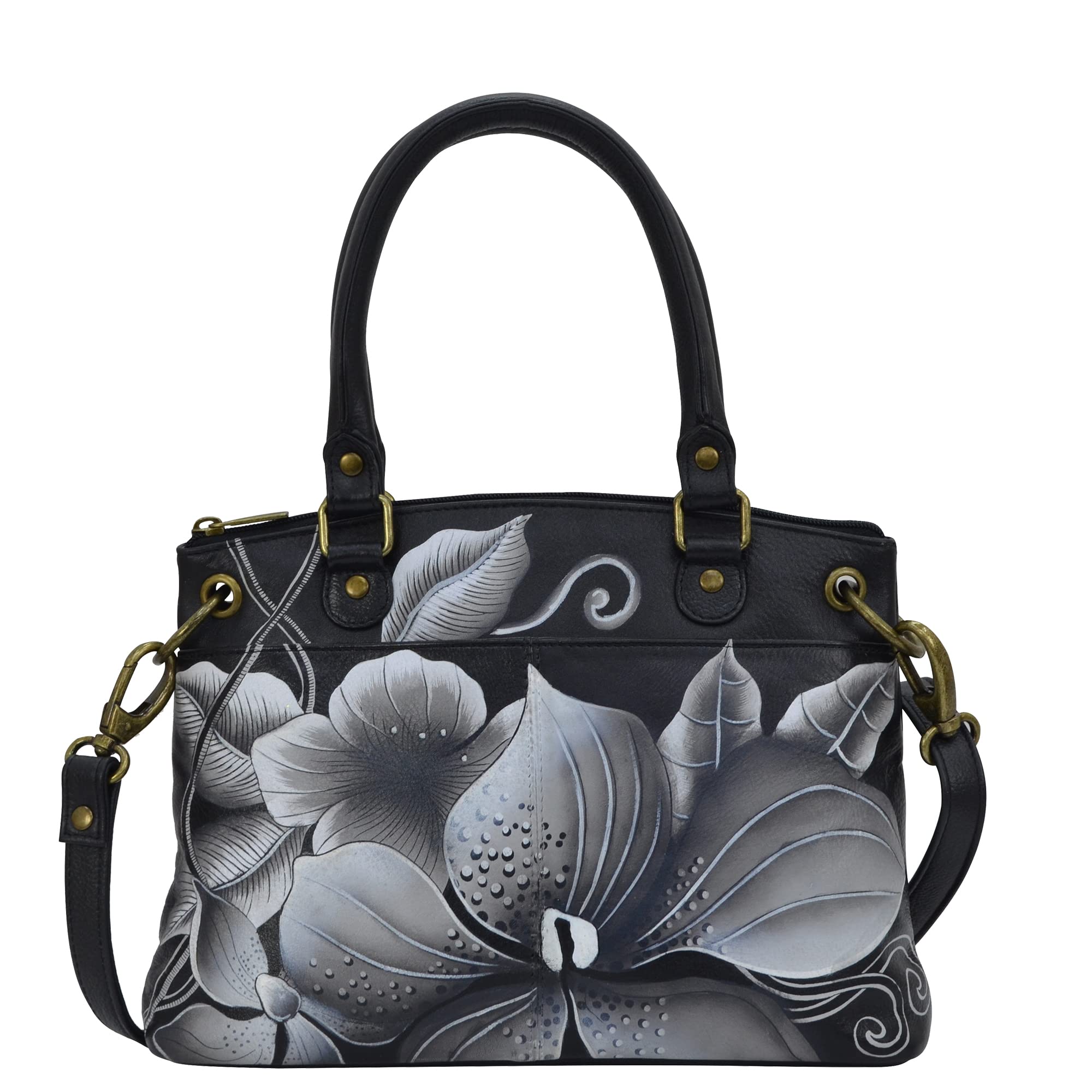 Anuschka Women's Original Hand-Painted Genuine Leather Satchel Purse - Small Crossbody Bag for Women | Perfect for Work, Travel & Everyday Use