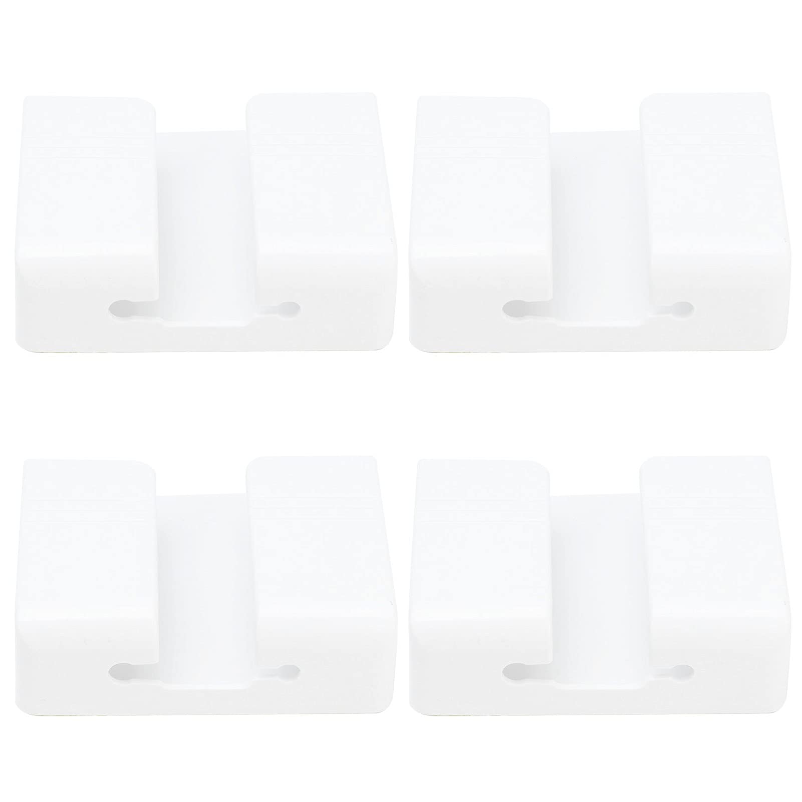 Garosa 4-Pack Self-Adhesive Wall Mounted Phone Holder - Horizontal Stripes Design for iPhone, Samsung & Smartphones - Perfect for Bedroom, Living Room & Office Charging Station