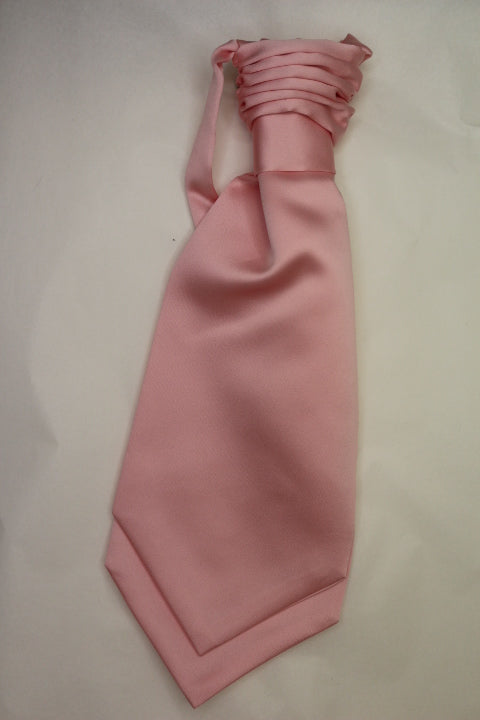 Elegant Pink Ruche Cravat Scarf - Stylish Necktie for Women & Men - Perfect for Weddings, Parties & Formal Events