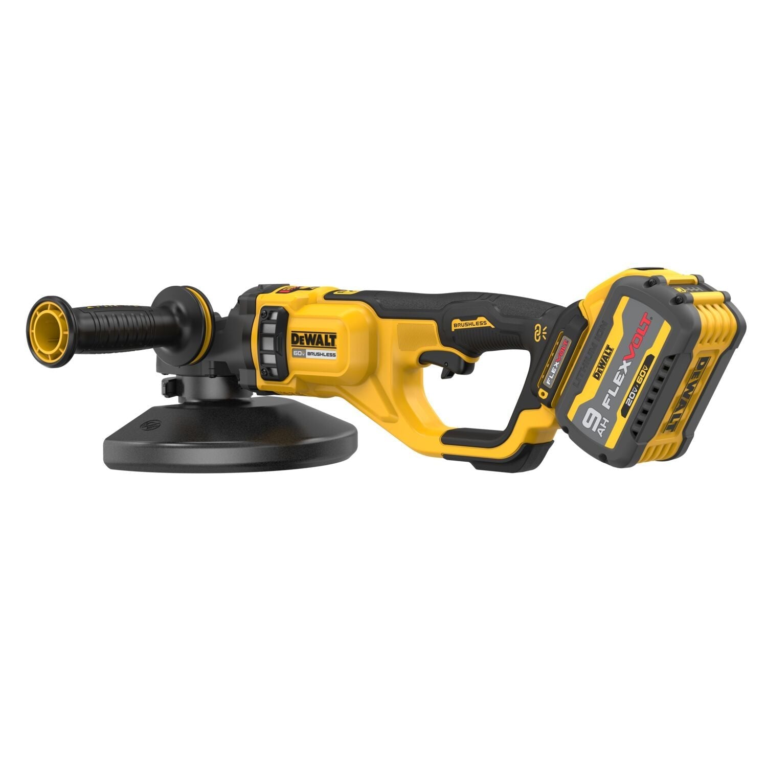 DEWALT DCG460X2 60V MAX 7-9 Inch Large Angle Grinder Kit with 2 Batteries - Perfect for Metal Cutting, Grinding & Concrete Work