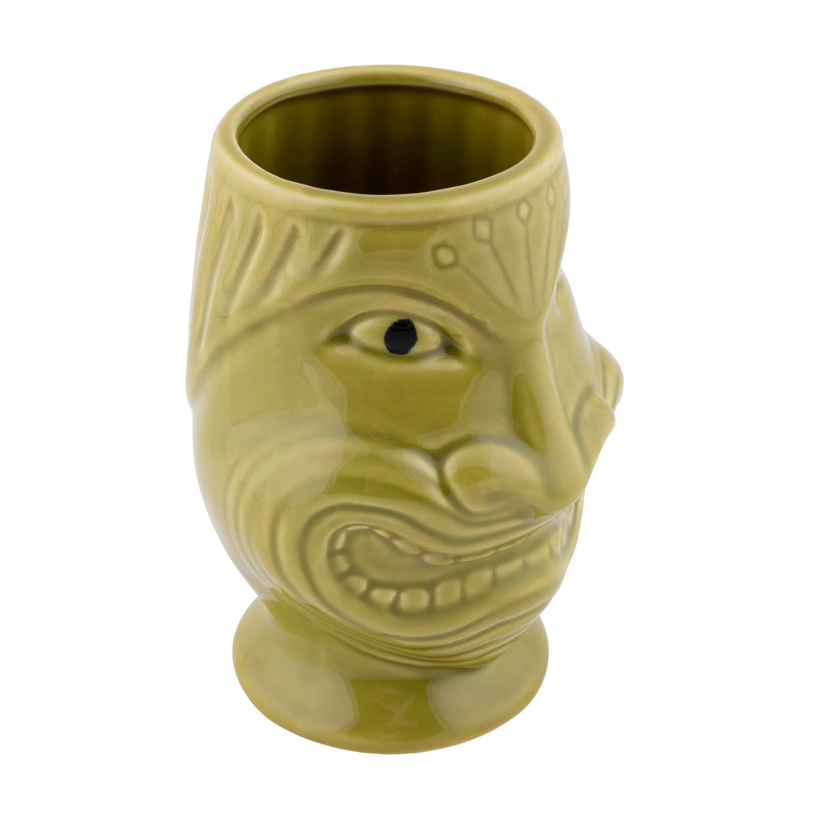 BarConic® 12oz Tiki Mug with Funny Face Design - Perfect for Tropical Cocktails, Themed Parties & Home Bar Decor