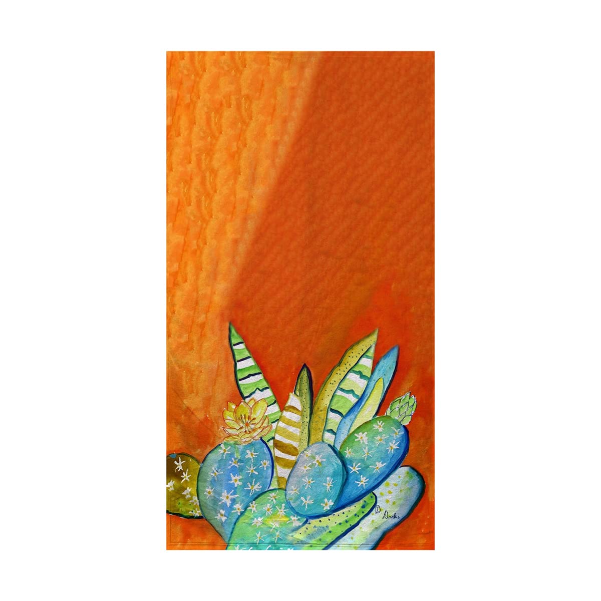 Betsy Drake Cactus III Beach Towel - Extra Large, Soft & Absorbent, Quick-Dry - Perfect for Pool, Beach, Vacation & Outdoor Activities