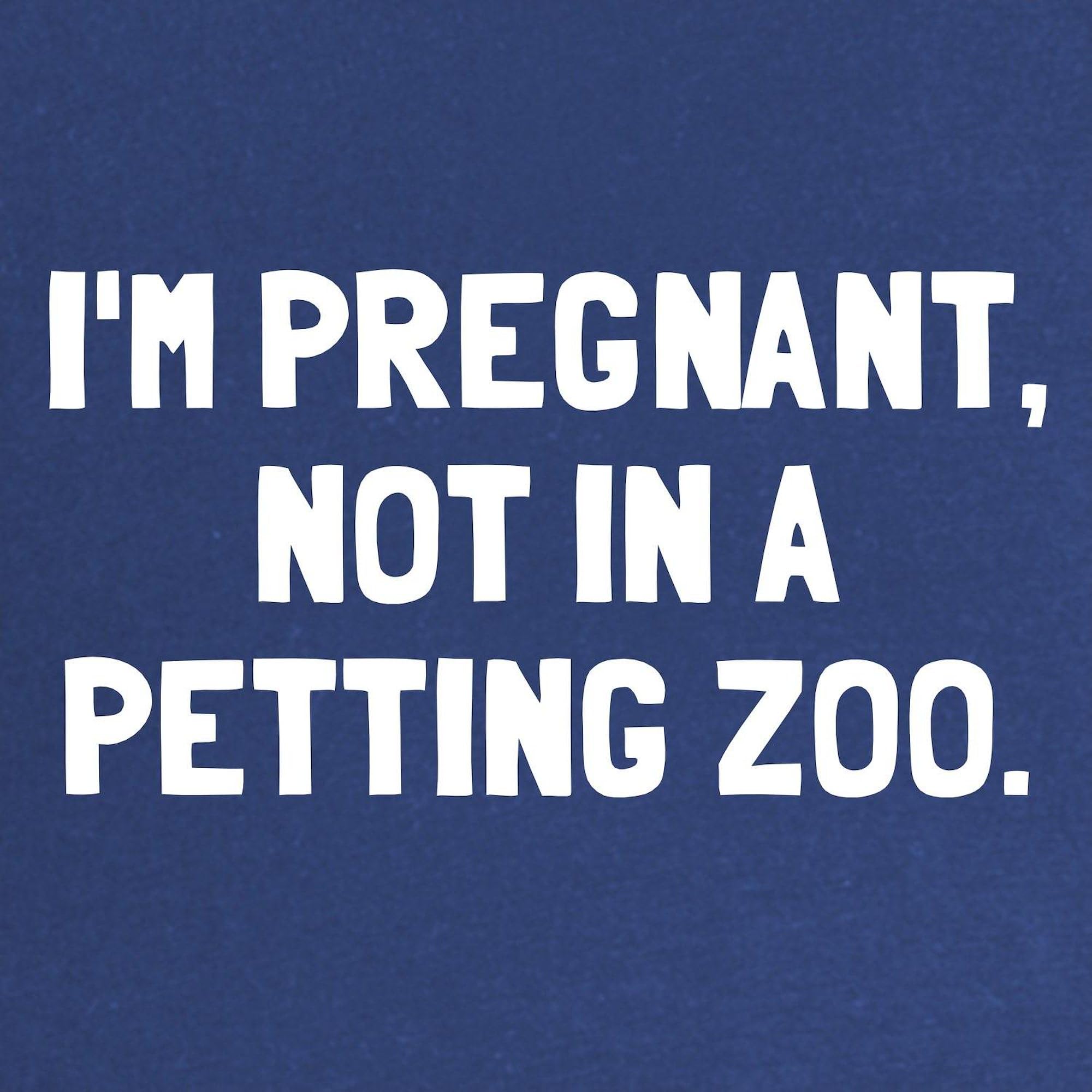 Funny Maternity T-Shirt for Women - 'I'm Pregnant Not in A Petti' Dark Ruched Side Tee | Comfortable Pregnancy Shirt for Announcements, Baby Showers & Everyday Wear