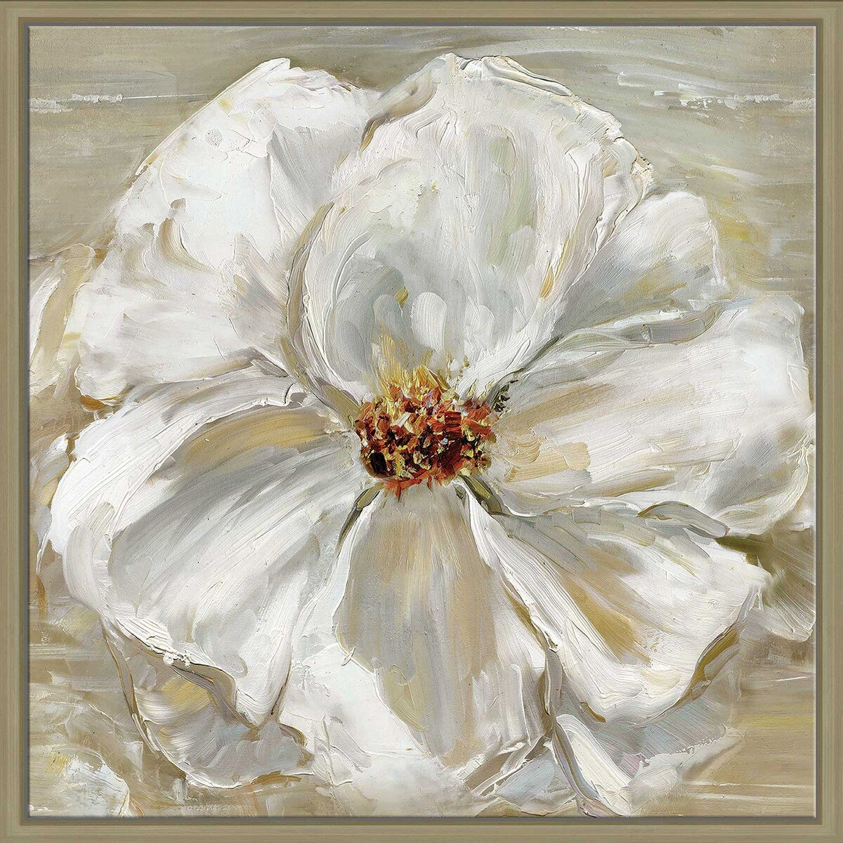 Bloomin' Beauty II Floral Art Print on Floating Canvas - Elegant Wall Decor for Living Room, Bedroom & Office