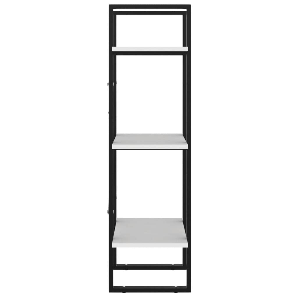 3-Tier Bookcase Storage Cabinet - White Multipurpose Bookshelf & Display Shelf for Living Room, Bedroom - 15.7