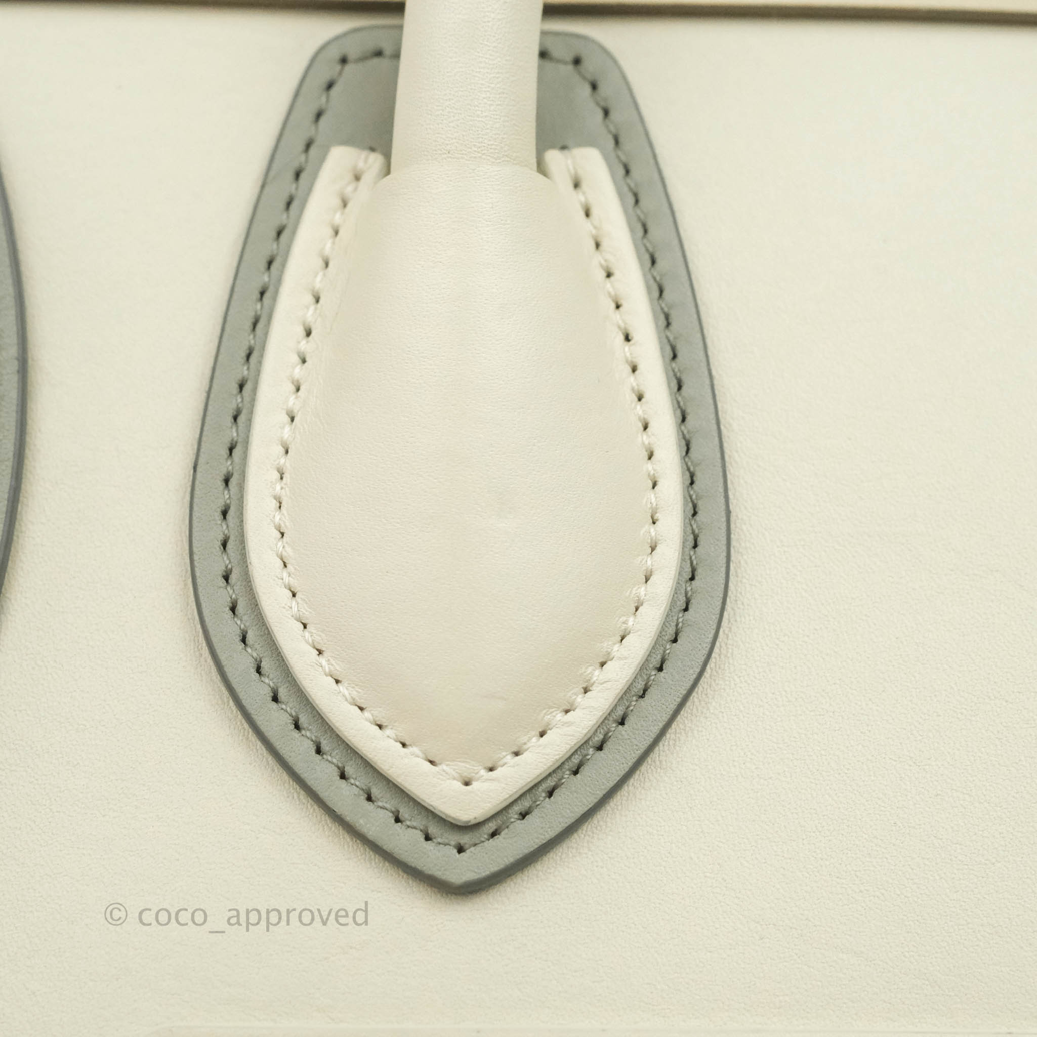 Celine Micro Luggage Handbag in Light Beige Smooth Calfskin with Gold Hardware - Perfect for Work, Travel & Everyday Luxury