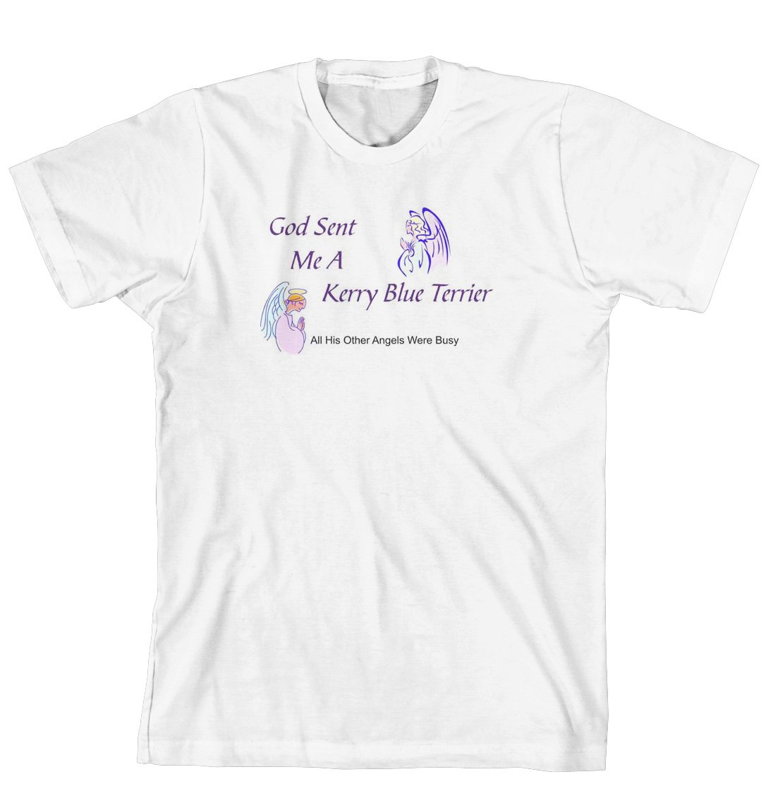 God Sent Me A Kerry Blue Terrier T-Shirt - Funny Dog Lover Gift - Cahoon's Closet Brand Cotton Tee - Perfect for Dog Owners, Terrier Enthusiasts & Pet Lovers