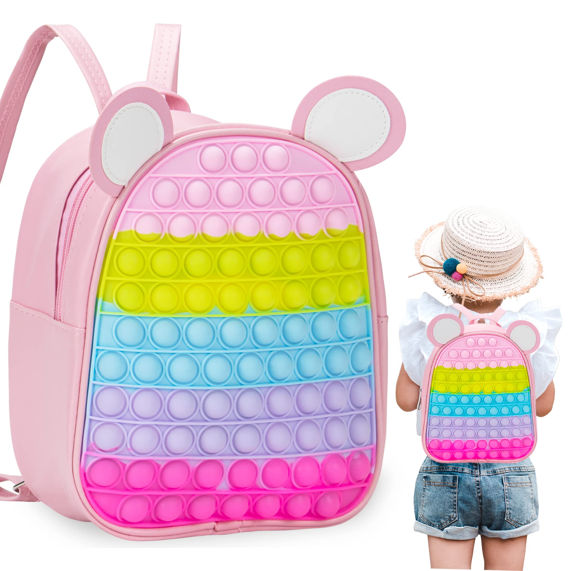 **Large Kids Backpack for Girls - Durable School Backpack with Stress Relief Design, Perfect for School Supplies & Holiday Gifts | Great for School, Travel & Daily Use**