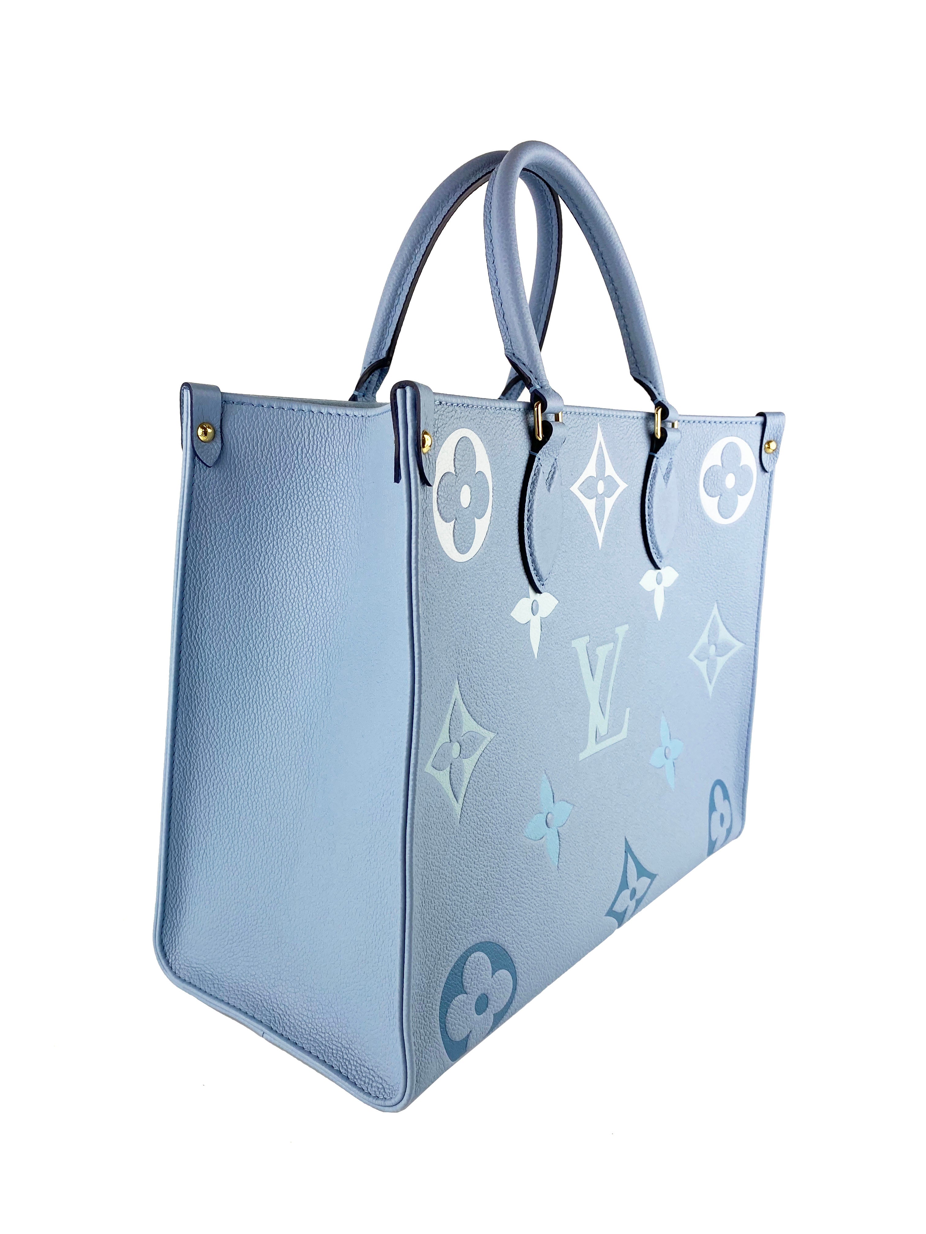 Louis Vuitton OnTheGo MM Tote Bag in Summer Blue - Stylish Designer Handbag for Women, Perfect for Work, Travel & Everyday Use