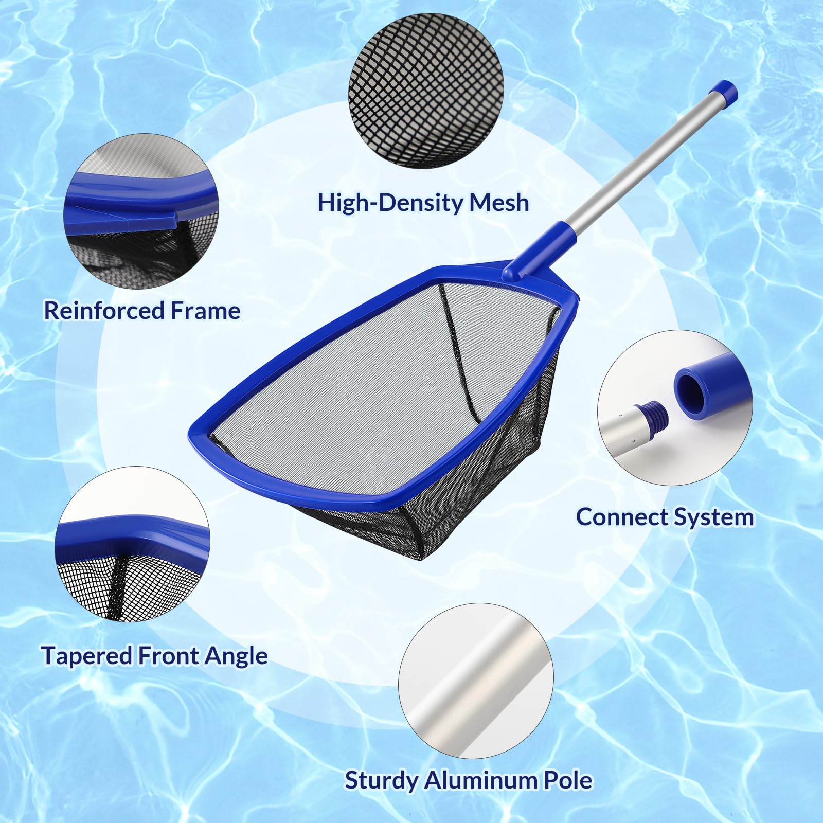 Premium Pool & Hot Tub Skimmer Net with 26.4