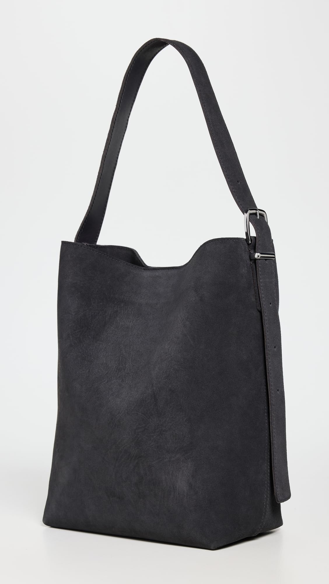 Madewell Women's Essentials Bucket Tote Bag - Genuine Suede Leather Handbag for Work, Travel & Everyday Use | Stylish & Durable Shoulder Bag for Women