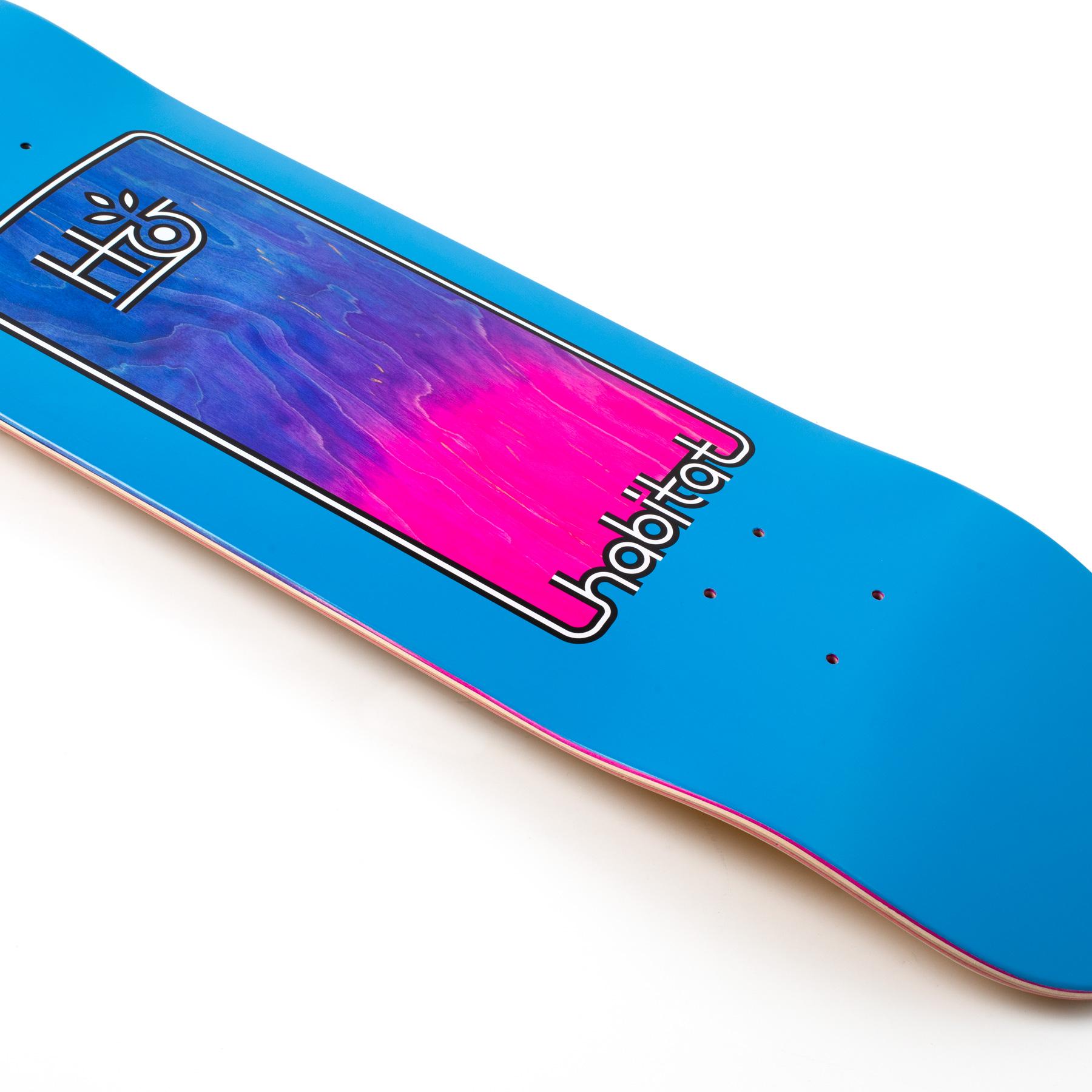 Premium Veneer Window Logo Skateboard Deck - Blue 8.5