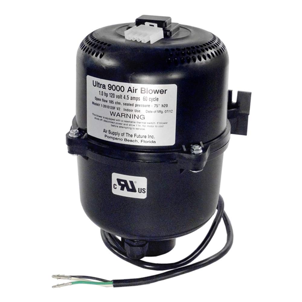 1HP 120V 4.5 Amp Ultra 9000 Air Blower - High Power Electric Air Supply Blower for HVAC, Dust Removal & Workshop Use