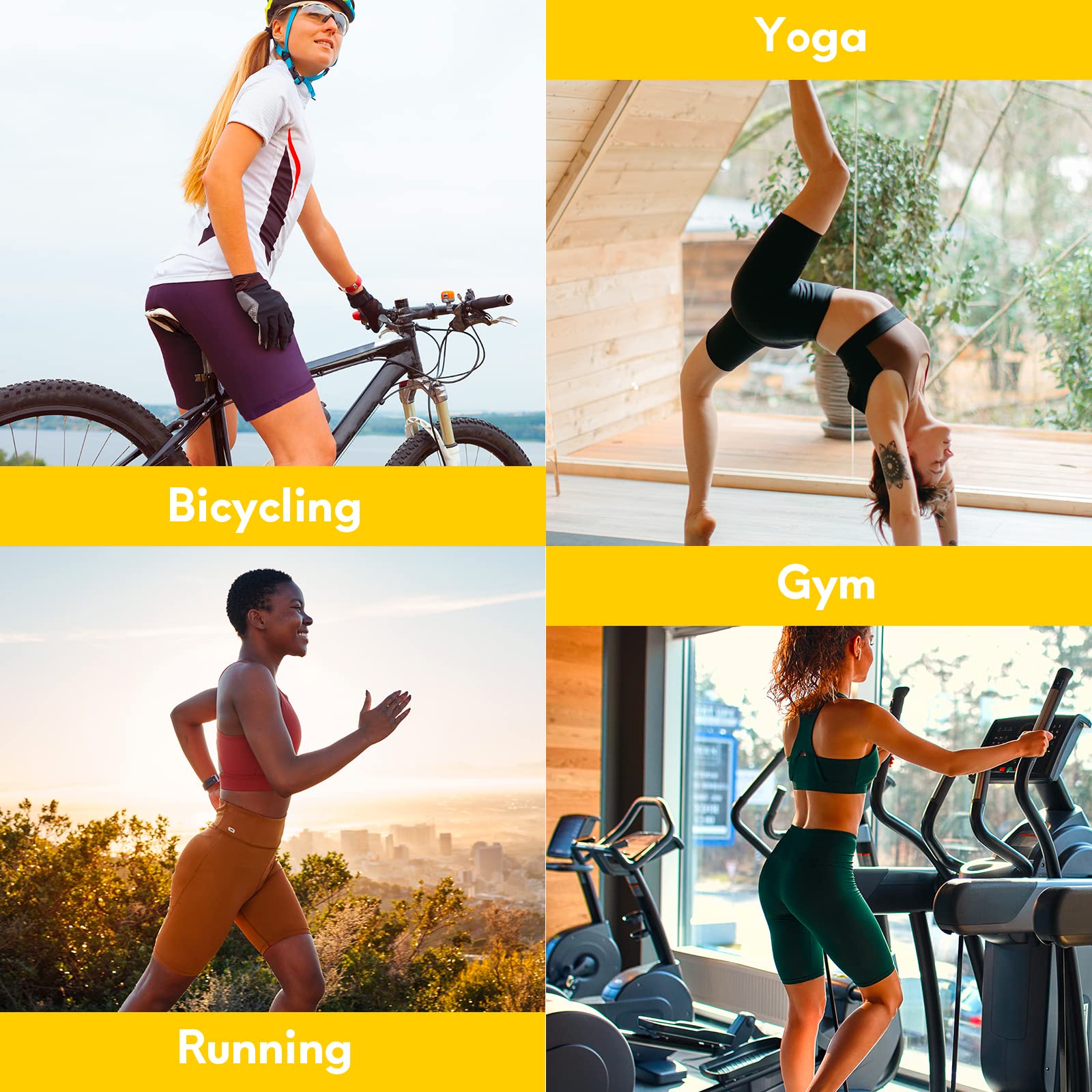 MIER Women's High Waist Yoga Shorts - 8 Inch Compression Biker Shorts with Side Pockets & Tummy Control - Perfect for Yoga, Running, Gym Workouts & Everyday Wear