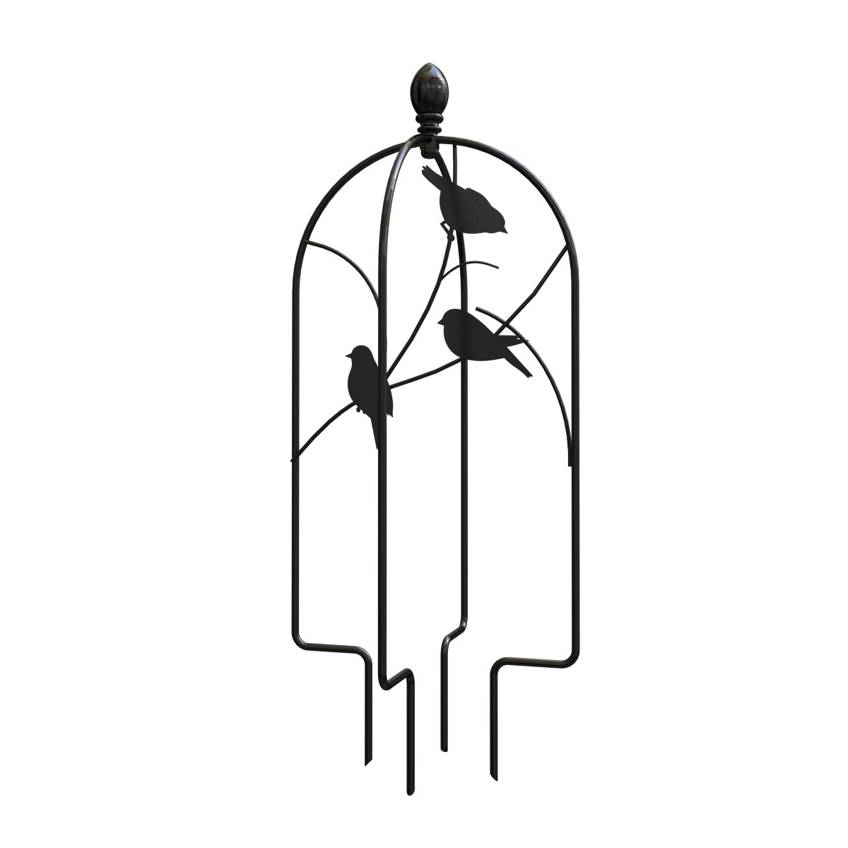 Panacea 84492 24 Inch H Perching Birds Pot Trellis Topper - Decorative Garden Stake for Flower Pots, Plant Support & Outdoor Decor - Perfect for Patio, Balcony & Backyard Landscaping