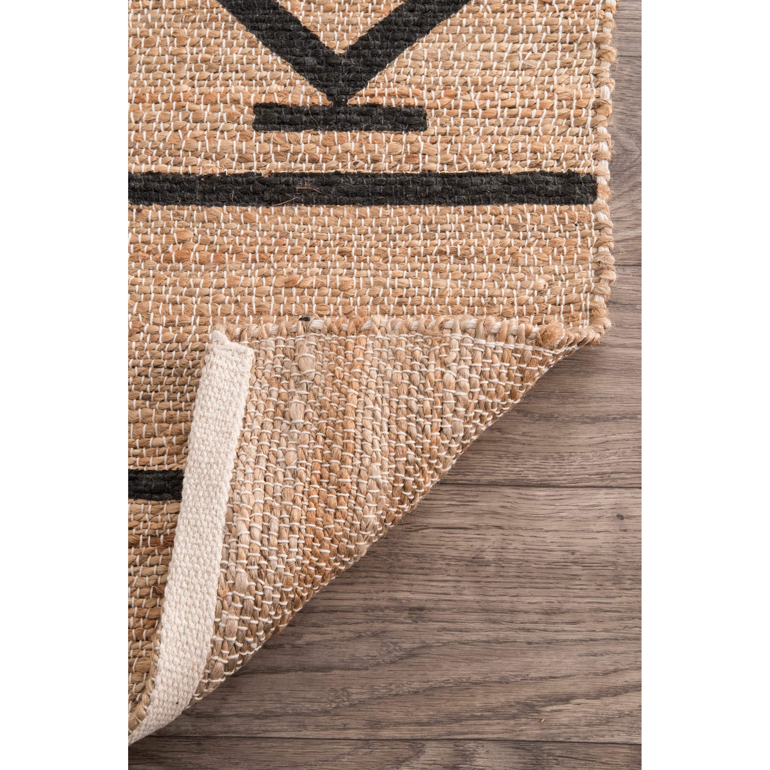 nuLOOM Hand Loomed Natural Fiber Barry Area Rug 9'x12' - Eco-Friendly Jute Rug for Living Room, Bedroom & Dining Room Decor