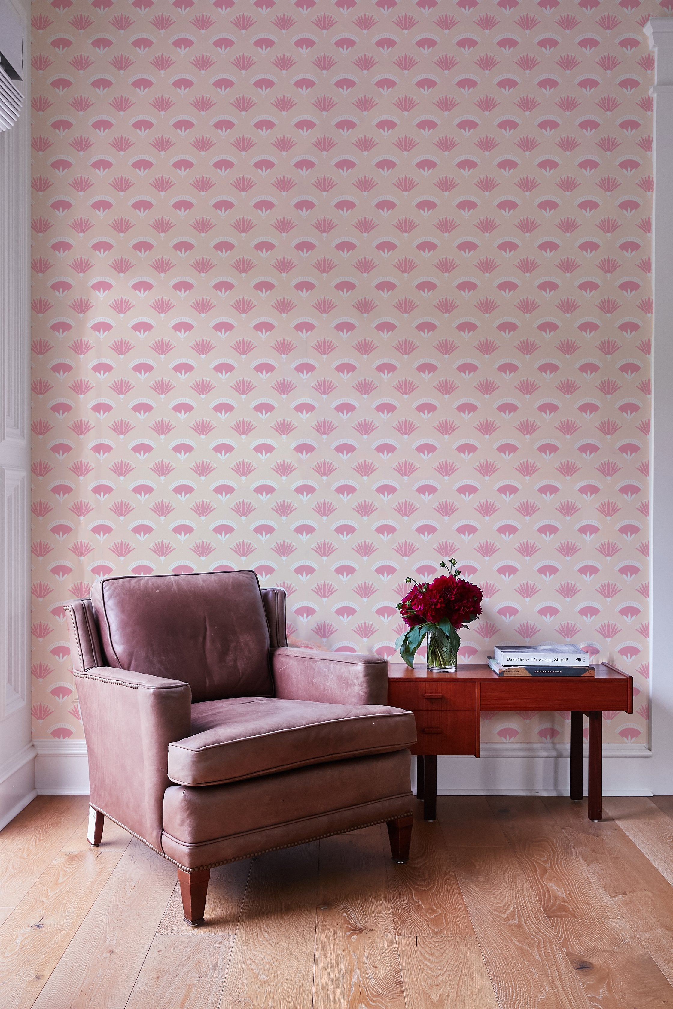 Lotus Papyrus Wallpaper - Peach Floral Peel and Stick Wallpaper for Bedroom, Bathroom, Living Room Decor | Tea Collection