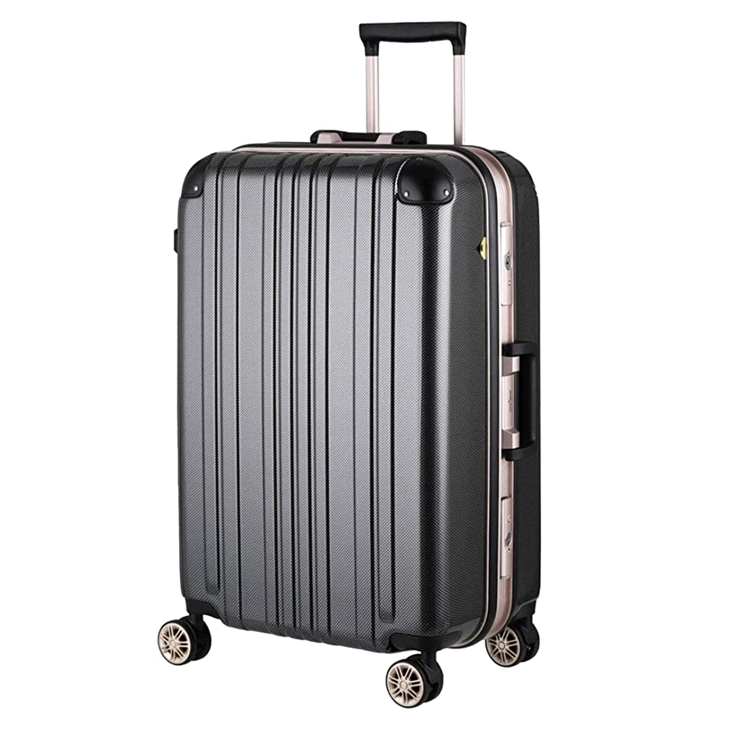 LEGEND WALKER 28-inch Durable Aluminum Frame Hardshell Suitcase - Carbon Black | Lightweight Checked Luggage for International Travel & Business Trips