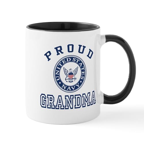 White/Black Inside - Proud US Navy Grandma Mug