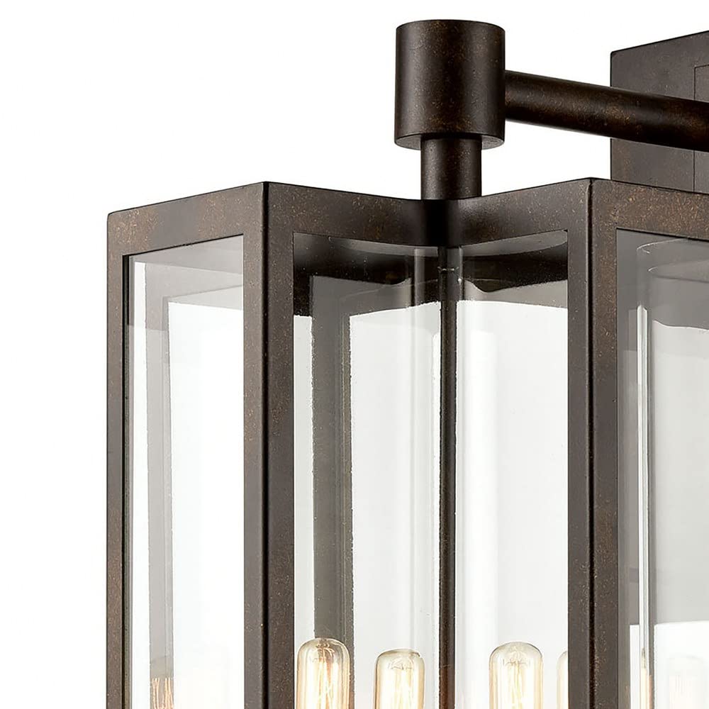 Elk Home Bianca 1-Light Outdoor Wall Sconce - Weatherproof Exterior Lighting for Porch, Patio, Garage & Garden - Classic Black Finish