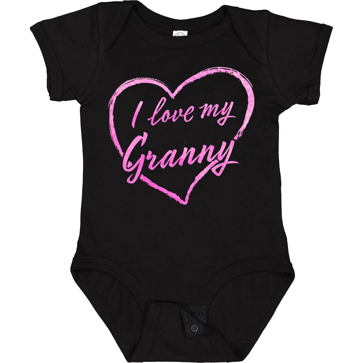 Inktastic I Love My Granny Pink Chalk Heart Baby Bodysuit - Cute Outfit for Grandparents Day, Family Photos & Special Occasions