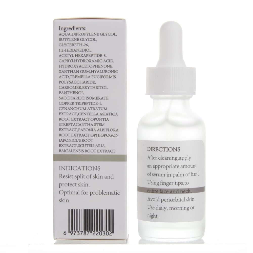 10% Argireline Anti-Wrinkle Facial Serum for Women & Men - Advanced Anti-Aging Treatment to Reduce Fine Lines & Wrinkles, Oil Balancing Moisturizer - 1 oz | Perfect for Daily Skincare Routine & Nighttime Rejuvenation