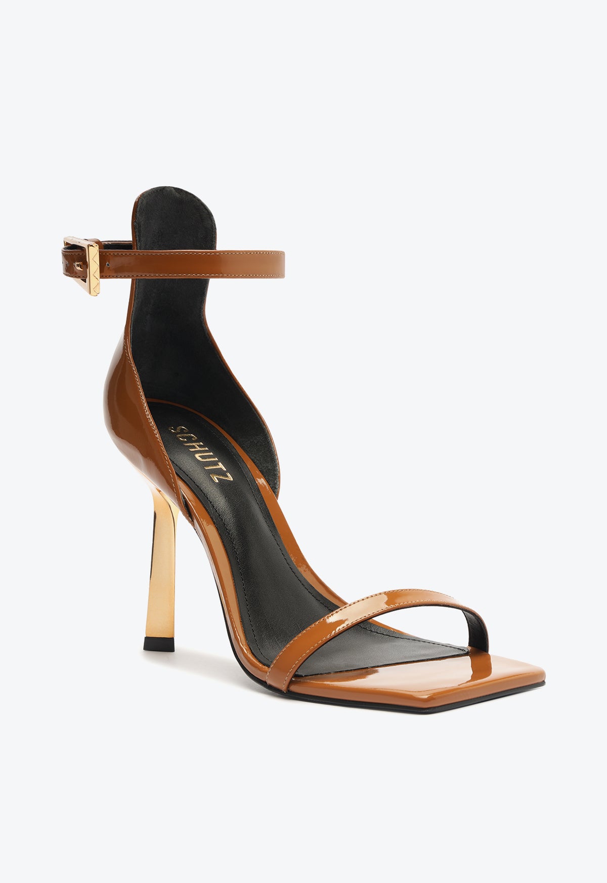 Ciara Women's Patent Leather Sandals - Comfortable Strappy Heeled Sandals for Summer, Weddings & Parties | Fashionable Dress Shoes for Women