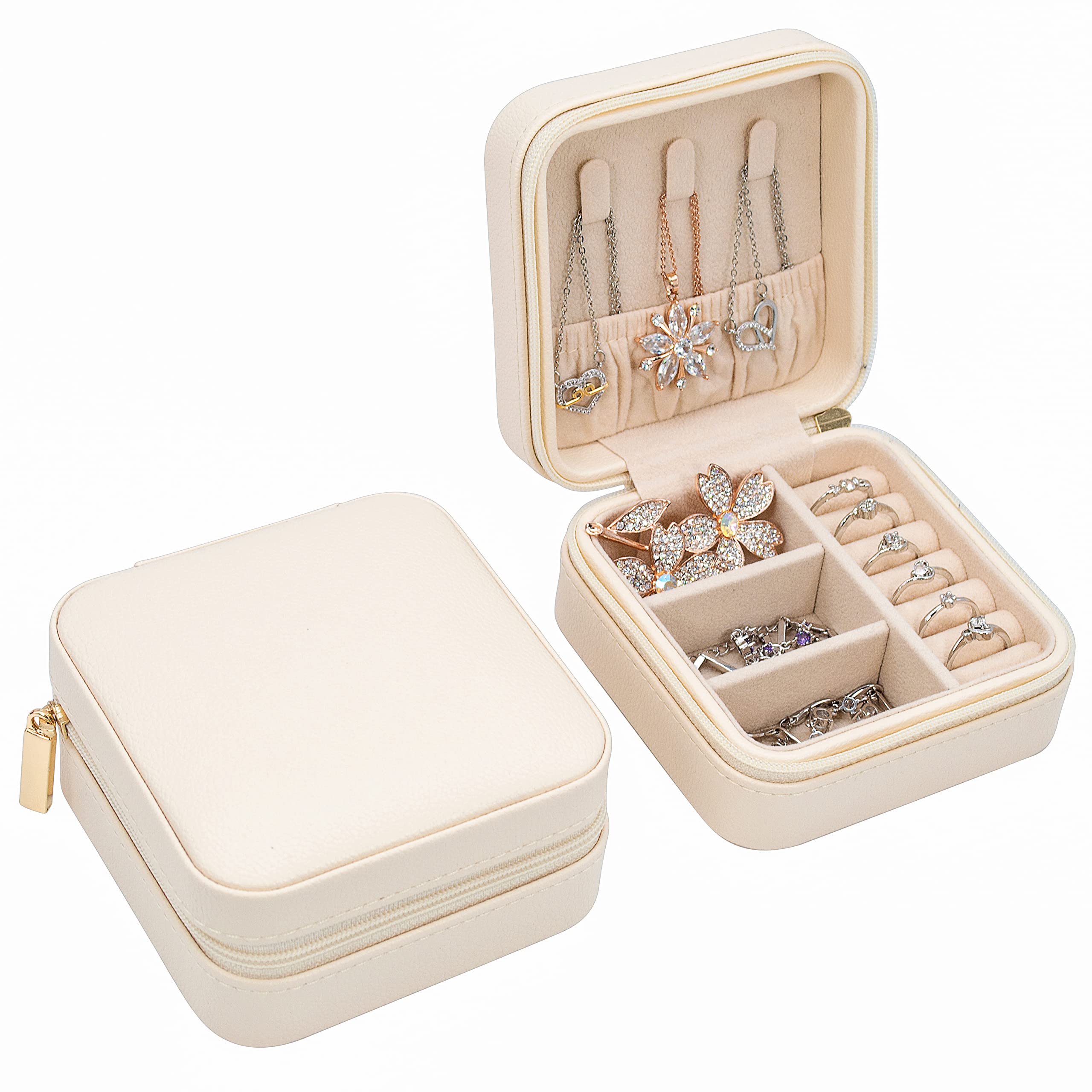 Personalized Velvet Jewelry Box - Elegant Bridesmaid & Bride Gift, Travel Jewelry Case for Wedding, Anniversary & Special Occasions | Perfect for Storage & On-the-Go Use