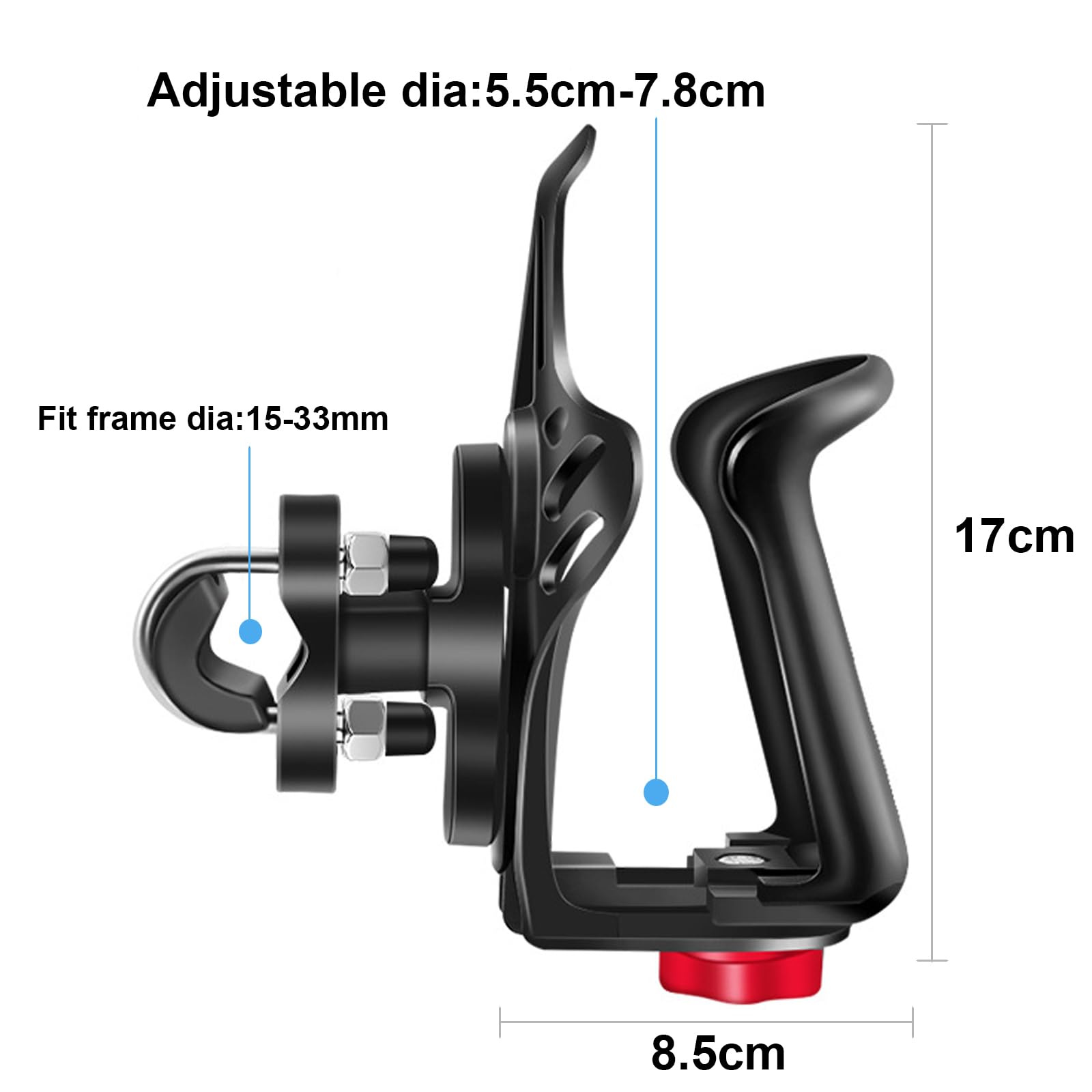 Bike Water Bottle Holder - Universal Bicycle & Motorcycle Cup Holder with Installation Tool, Fits Handlebar or Frame - Perfect for Cycling, Commuting & Outdoor Adventures