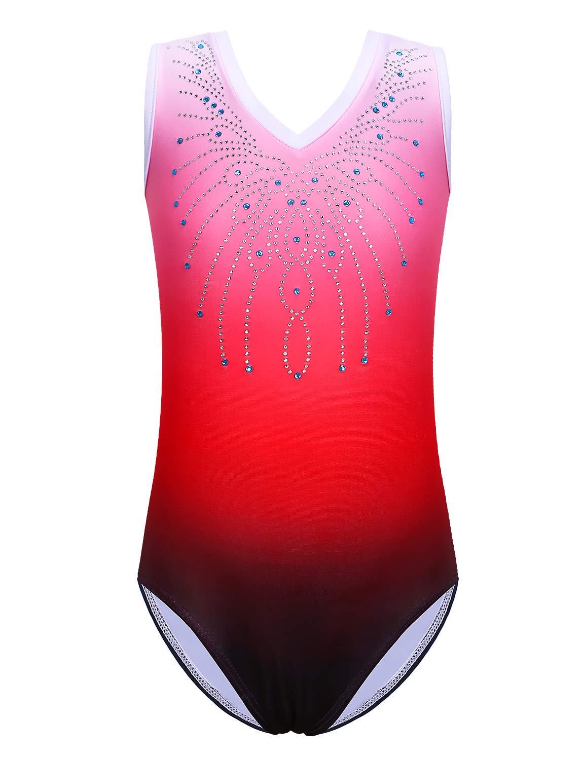 BAOHULU Girls Gymnastics Leotard - Shiny Diamond Ballet Dance Leotard One Piece Outfit for Kids - Perfect for Ballet, Gymnastics, Dance Competitions & Recitals
