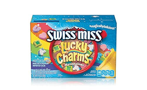 Swiss Miss Hot Cocoa Mix with Lucky Charms Marshmallows - 2 Pack | Rich Chocolate Flavor with Marshmallow Bits | Perfect for Winter Warmth, Holiday Gifts & Cozy Family Moments