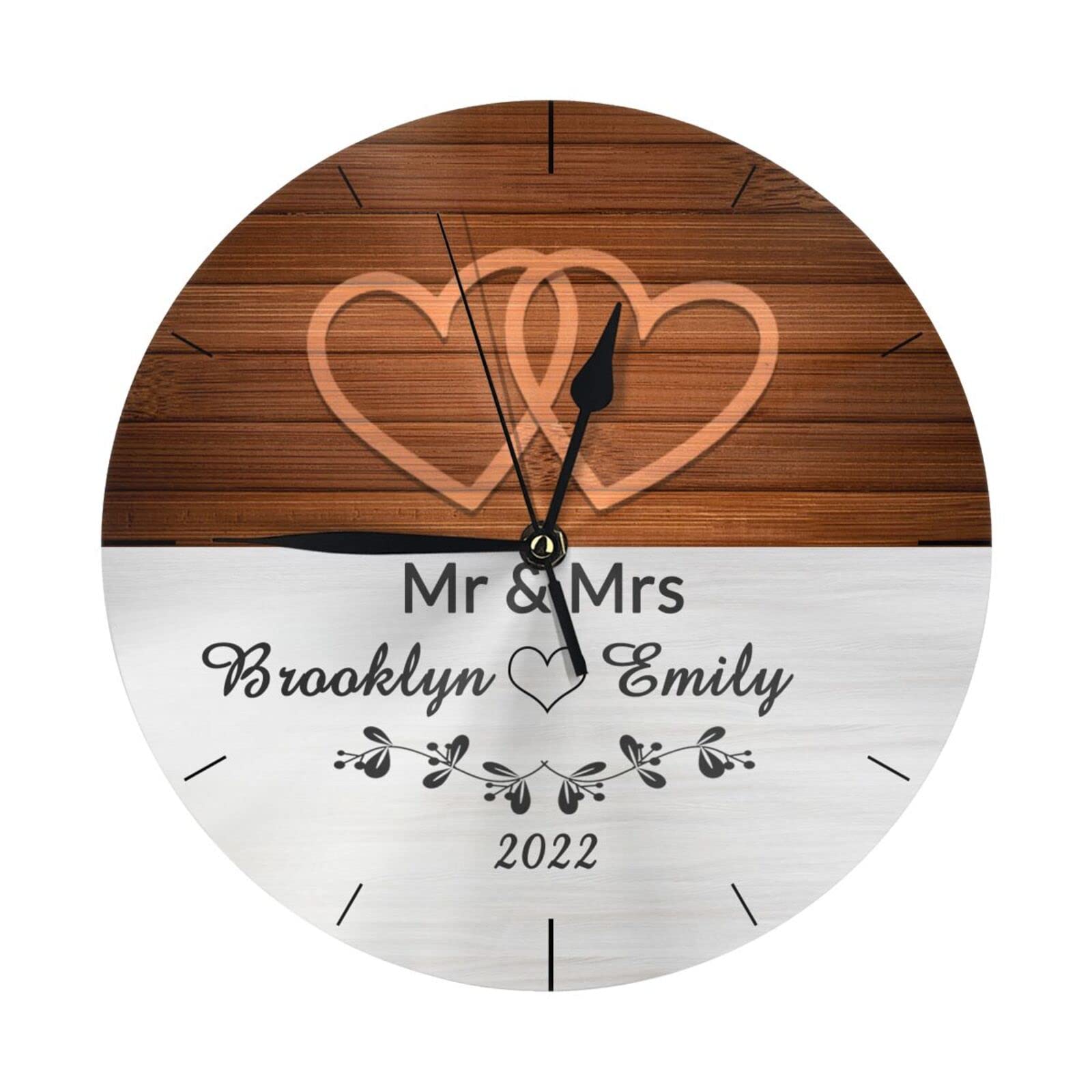 Personalized Photo Wall Clock - Custom Picture Clock for Living Room, Bedroom, Kitchen - Unique Wedding, Anniversary Gift for Couples - Farmhouse Home Decor (Perfect for Housewarming, Birthday Presents & Family Memories)
