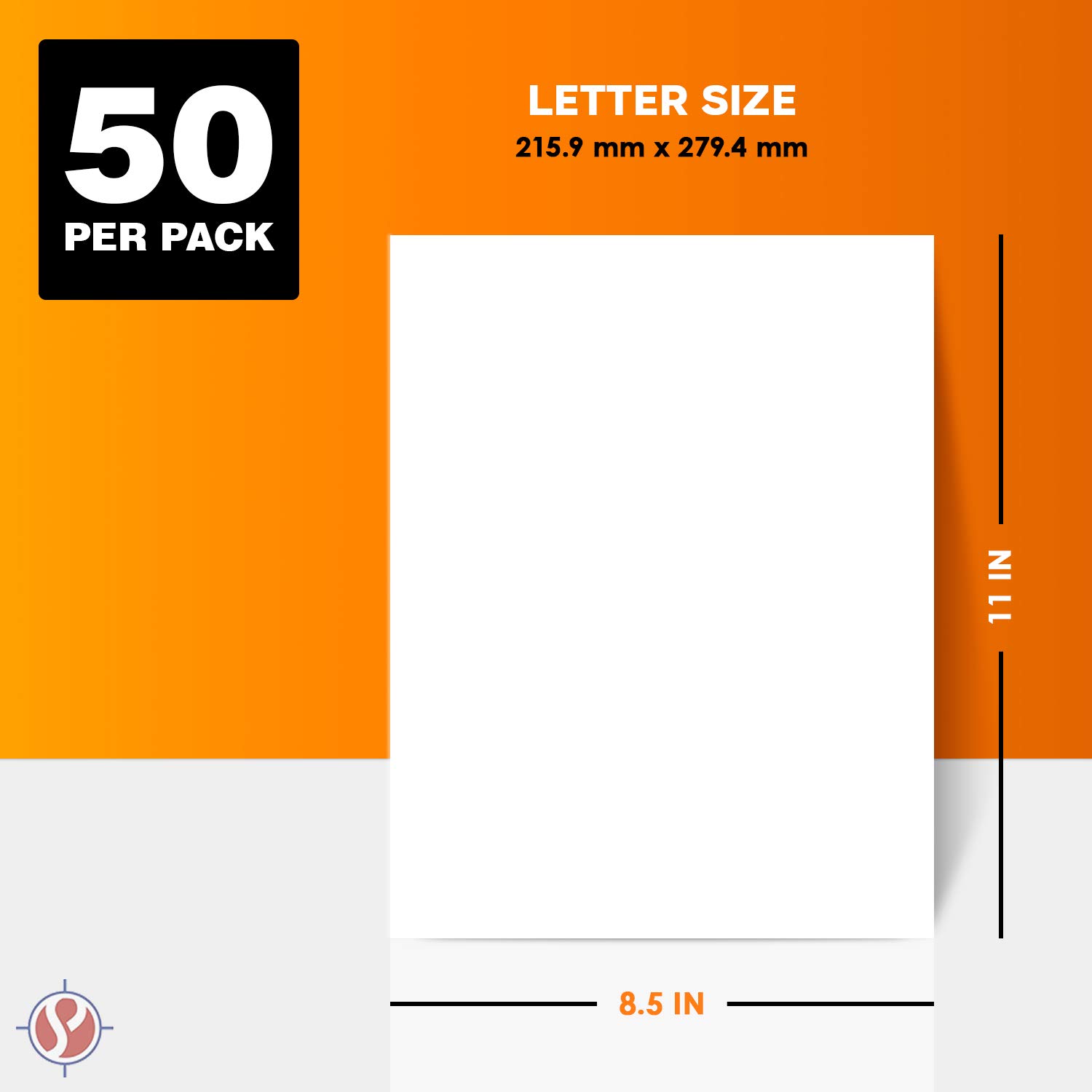 Premium 8.5 x 11 Inch White Silk Matte Cardstock - 130lb (350gsm) Thick Cover Paper for Wedding Invitations, Greeting Cards, Scrapbooking & DIY Crafts - 50 Sheets per Pack - Not for Inkjet Printers - Perfect for Professional Printing, Handmade Projects & Stationery Design