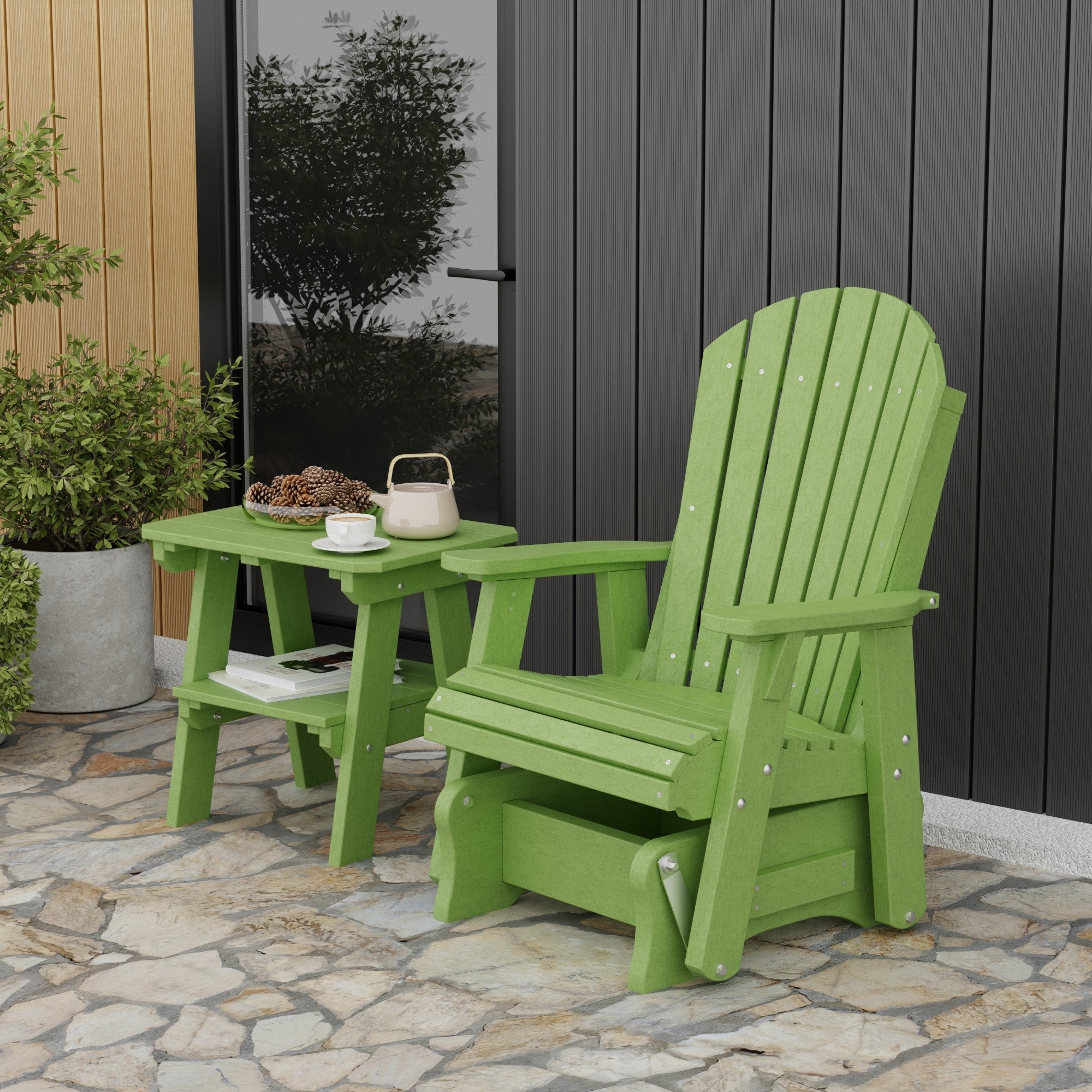 Heritage Single Glider Rocking Chair - Classic Wooden Nursery Glider for Baby Room, Breastfeeding & Relaxation - Perfect for Nurseries, Bedrooms & Living Rooms