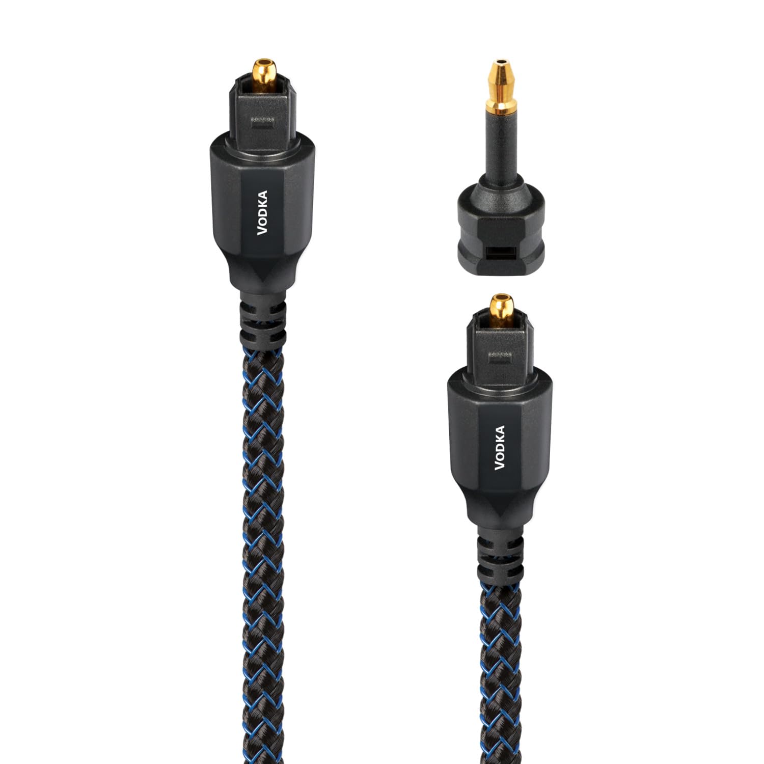 AudioQuest 0.75m Vodka Optical Toslink Digital Audio Cable with Mini-Adapter - High-End Fiber Optic Connection for Home Theater, Soundbars & Gaming Systems