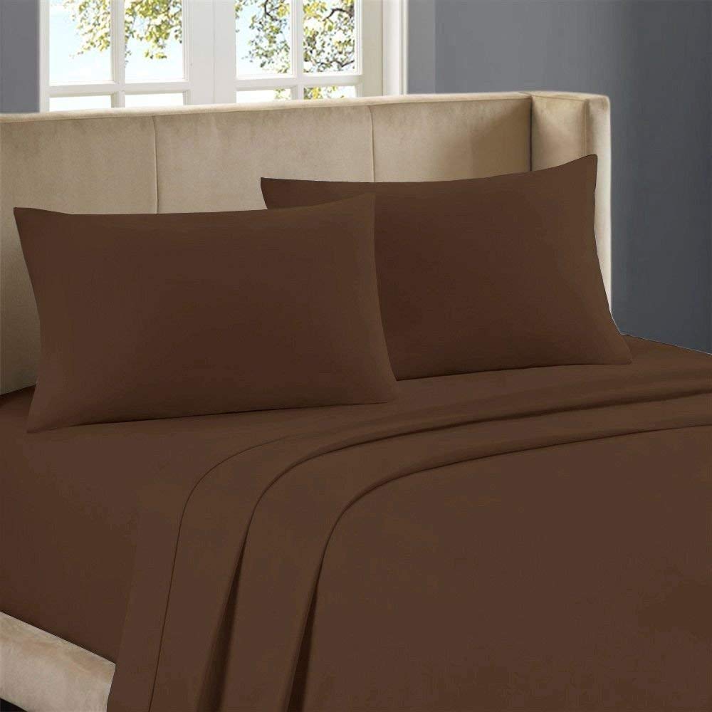 800-Thread-Count Egyptian Cotton Twin Sheets Set 4-Piece - Breathable Soft & Silky Sateen Weave Bed Sheets for 14