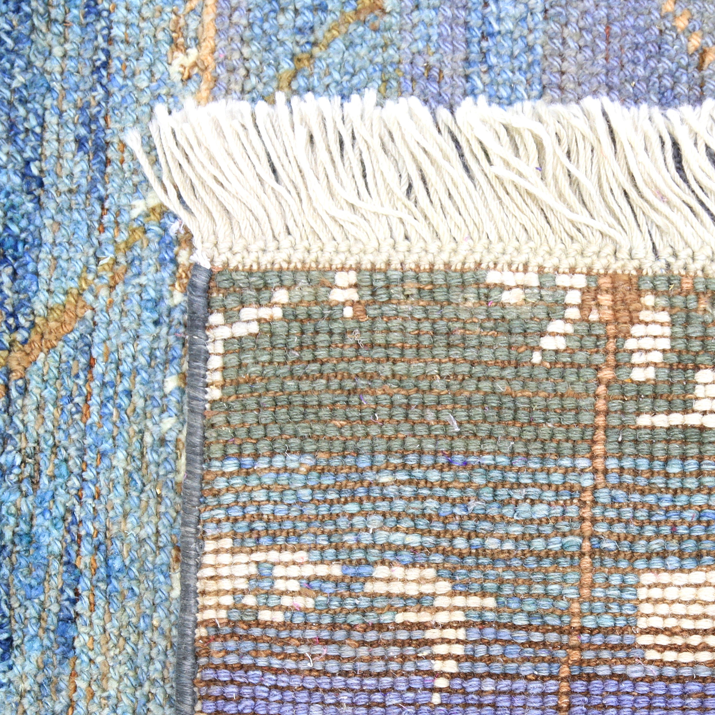 Blue Alchemy Transitional Abstract Wool Rug 9' x 10'5 - Soft Handmade Area Rug for Living Room, Bedroom & Office Decor