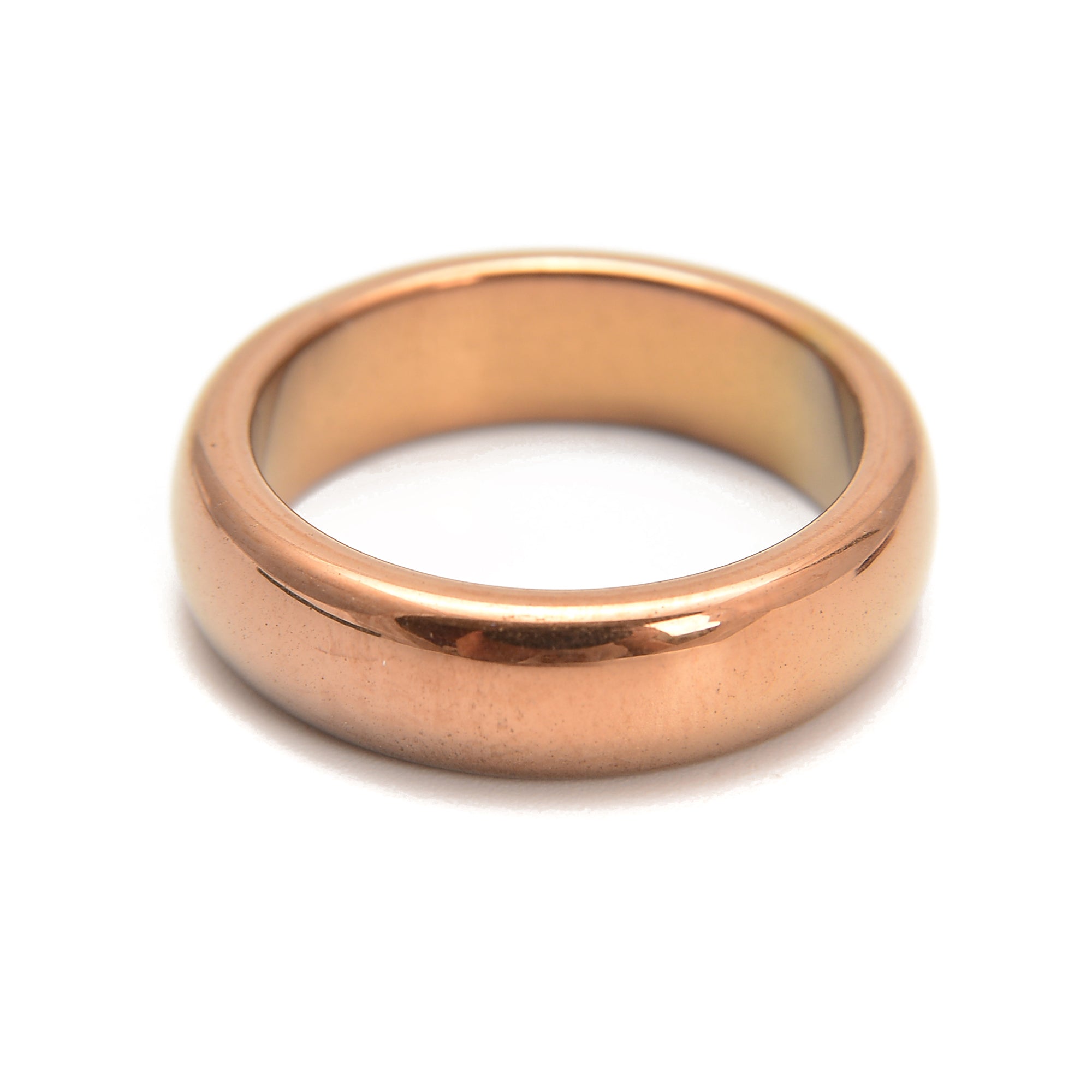 Stylish Copper Hematite Band Ring - Unisex Arc Ring for Men & Women - Perfect for Everyday Wear, Gifts & Boho Fashion