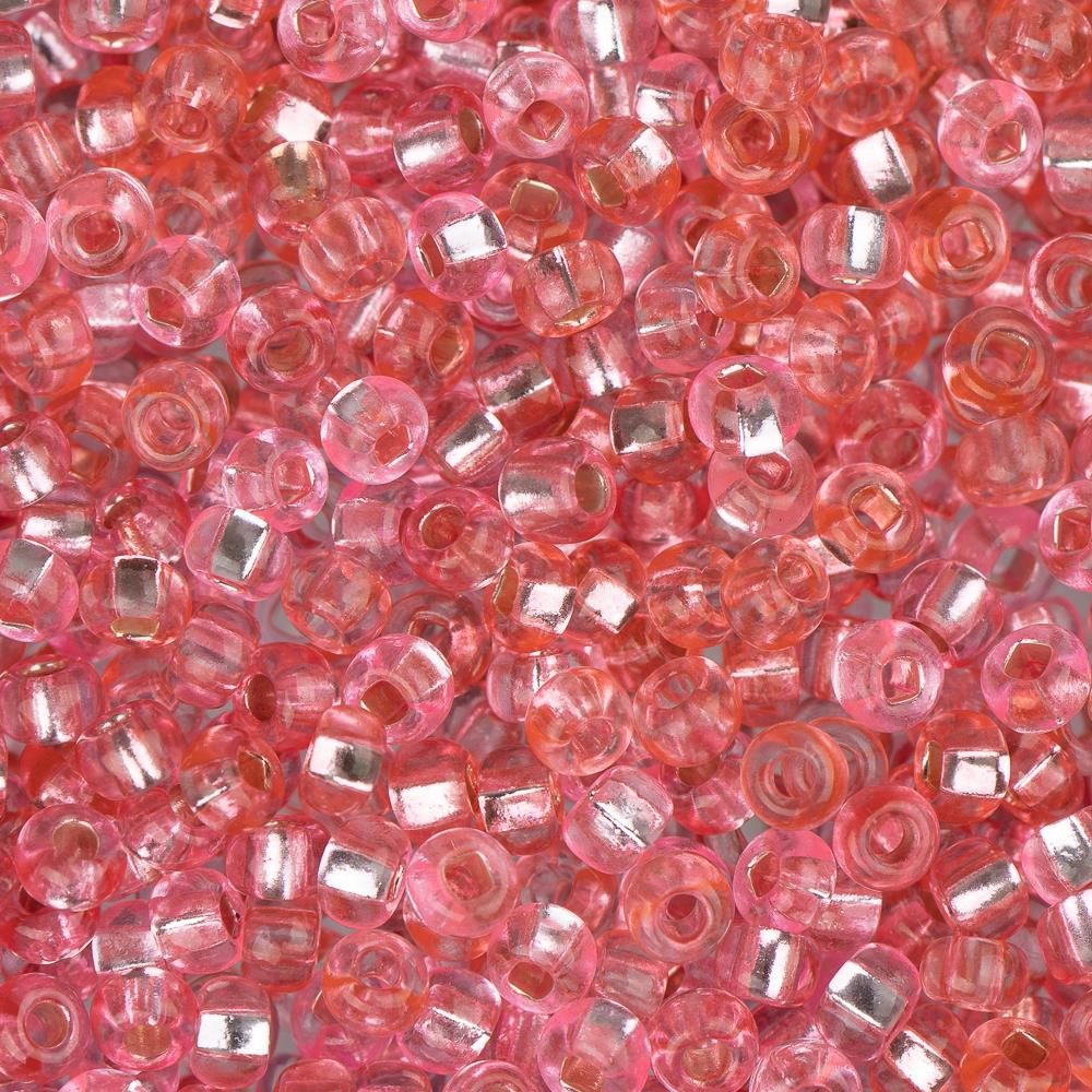 10/0 Czech Seed Beads #040 Silver Lined Pink Mix - 22g Glass Beads for Jewelry Making, DIY Crafts, Beading Projects - Perfect for Bracelets, Necklaces & Embroidery