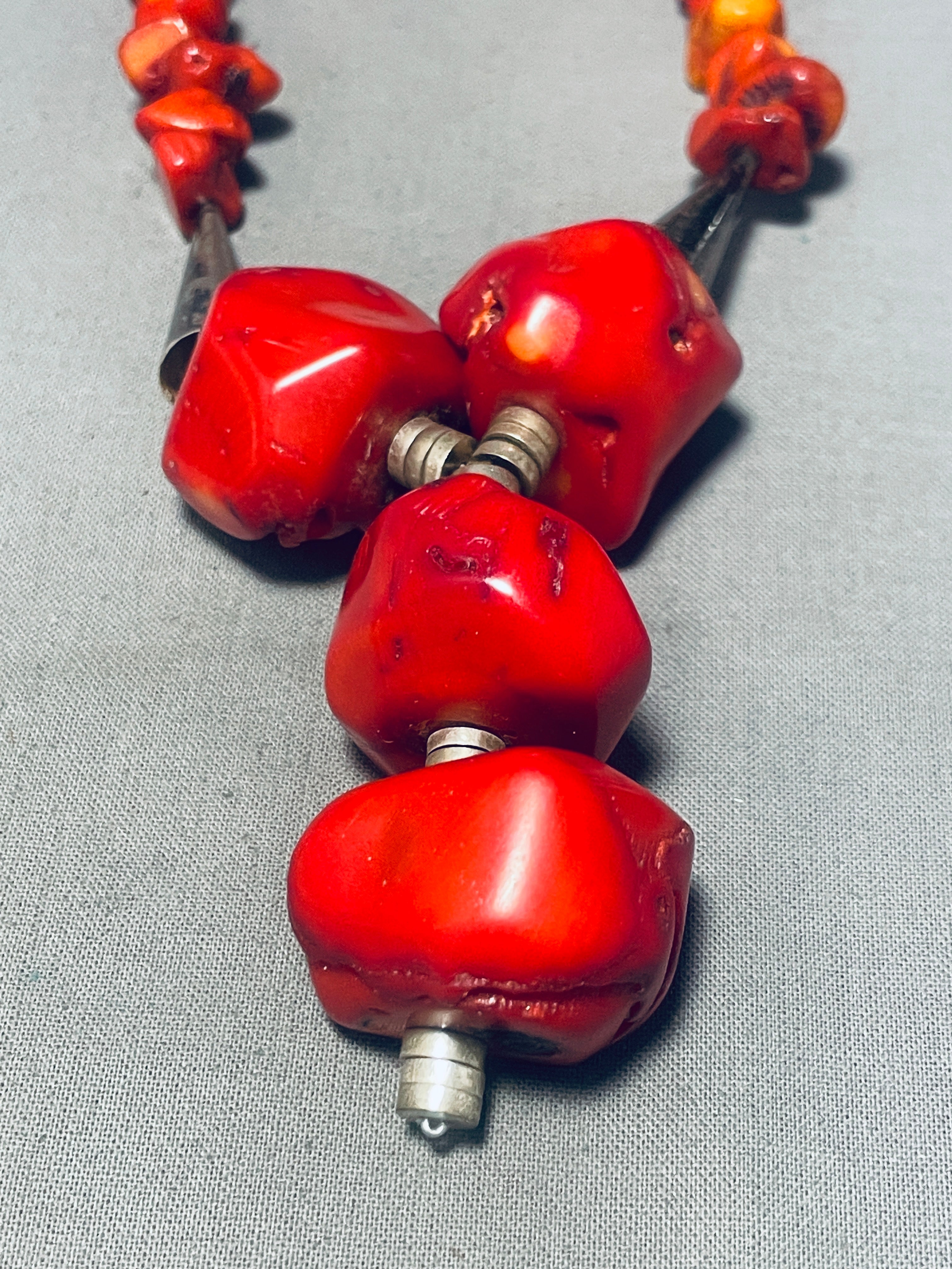 133 Grams Chunky Vintage Native American Navajo Sterling Silver Necklace - Handmade Tribal Jewelry for Women, Boho Fashion Statement, Perfect for Festivals & Special Occasions