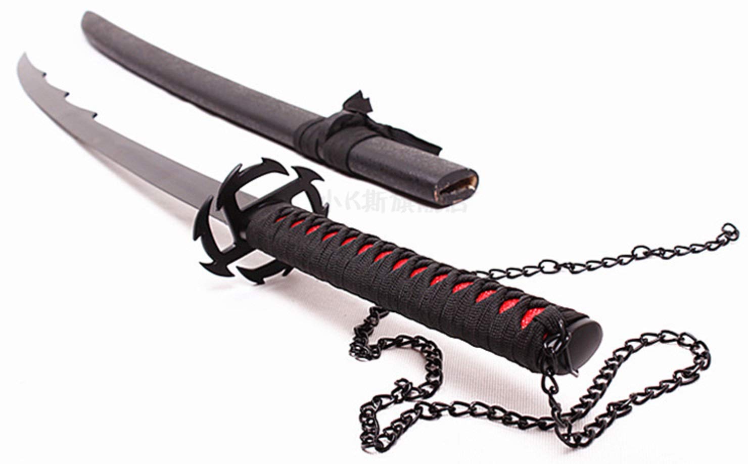 Anime Ichigo Kurosaki TENSA Zangetsu Zanpakuto Sword - Black Bulged Blade 41.1