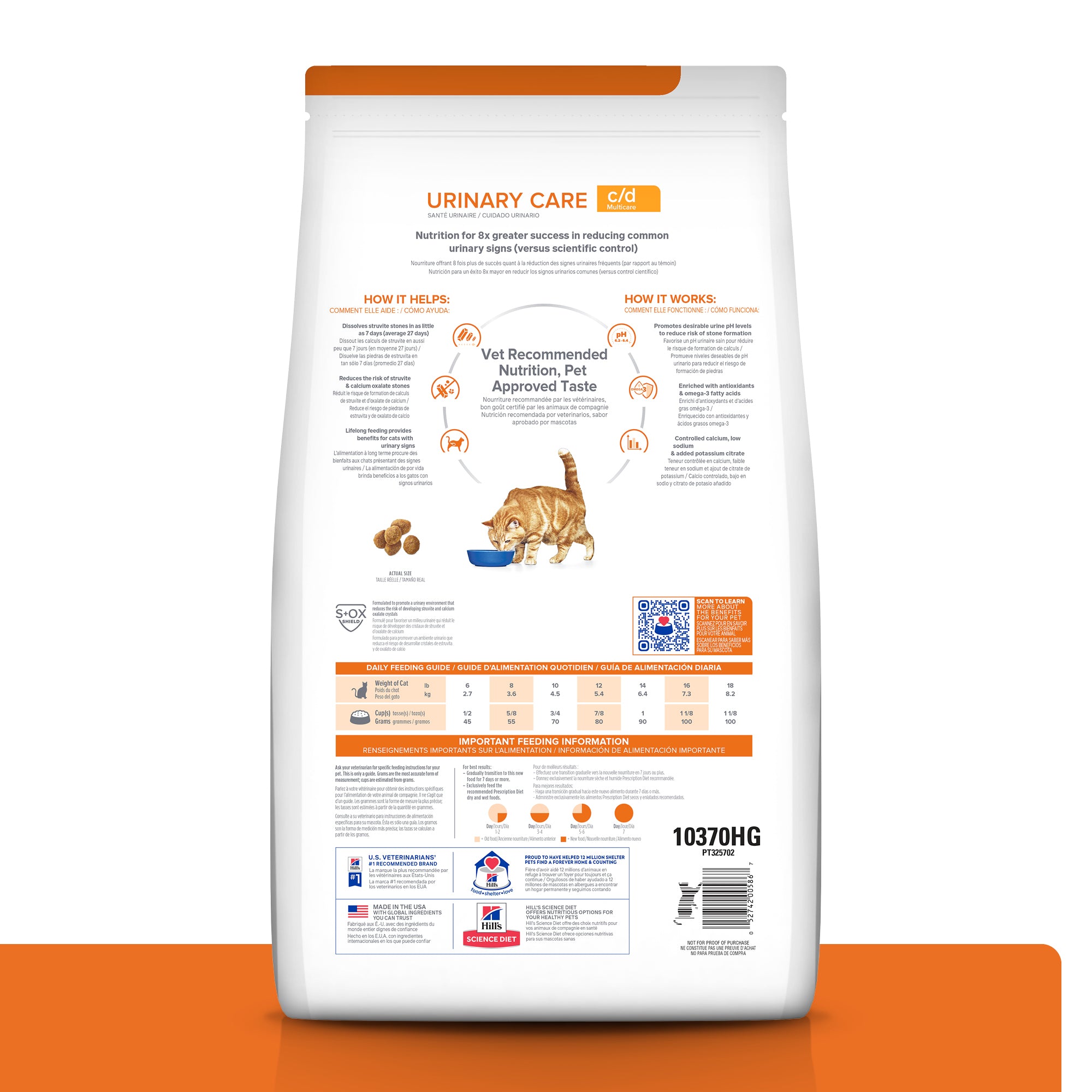 Hill's Science Diet Feline C/D Multicare Urinary Care Dry Cat Food - Supports Urinary Health & Reduces pH - Ideal for Indoor Cats with Urinary Issues