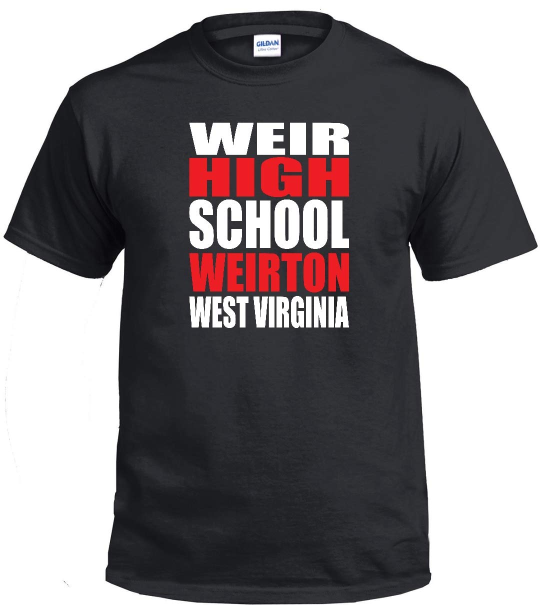 STUFF WITH ATTITUDE Weir High School Weirton Black T-Shirt - Vintage School Spirit Tee for Alumni & Fans - Perfect for Game Days, Reunions & Casual Wear
