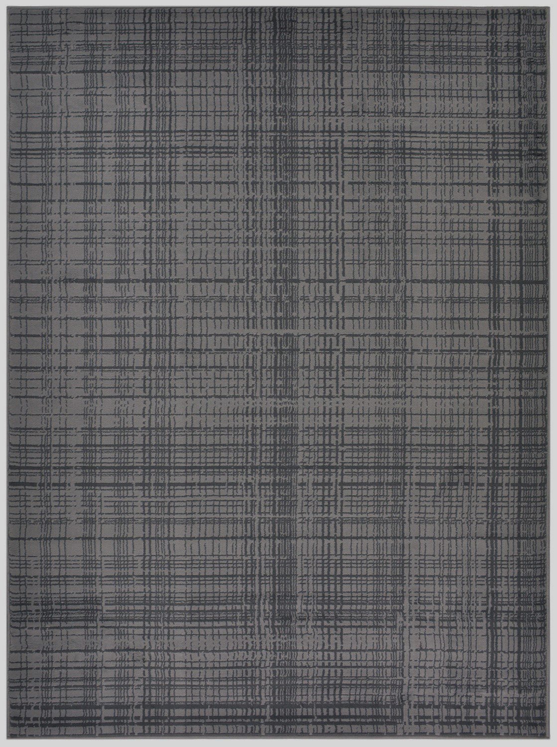 Modern Geometric Striped Area Rug - Contemporary Abstract Design with 2 Color Options (Grey, 7'10